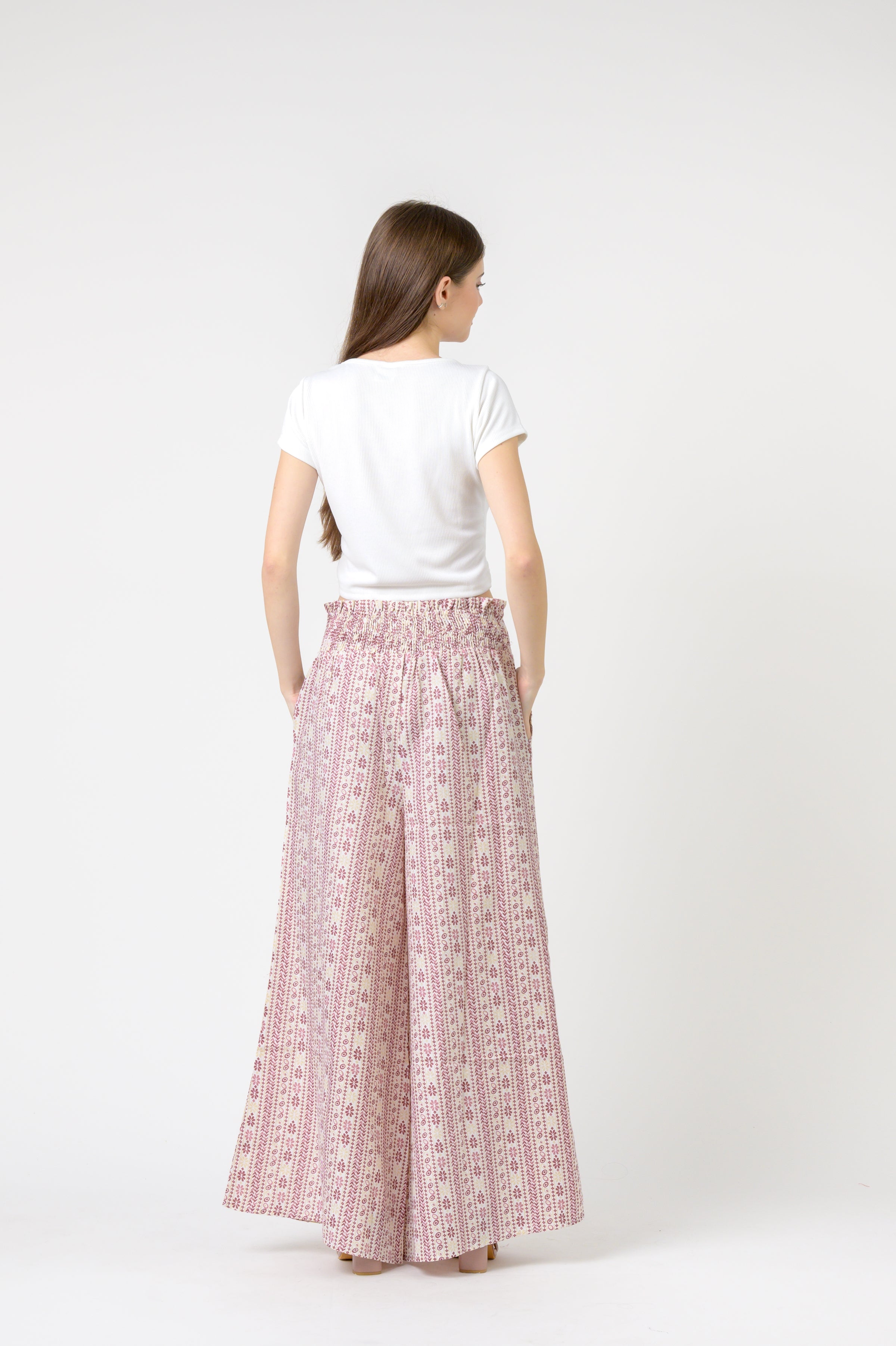 Rhea Flower Print Palmas Pants