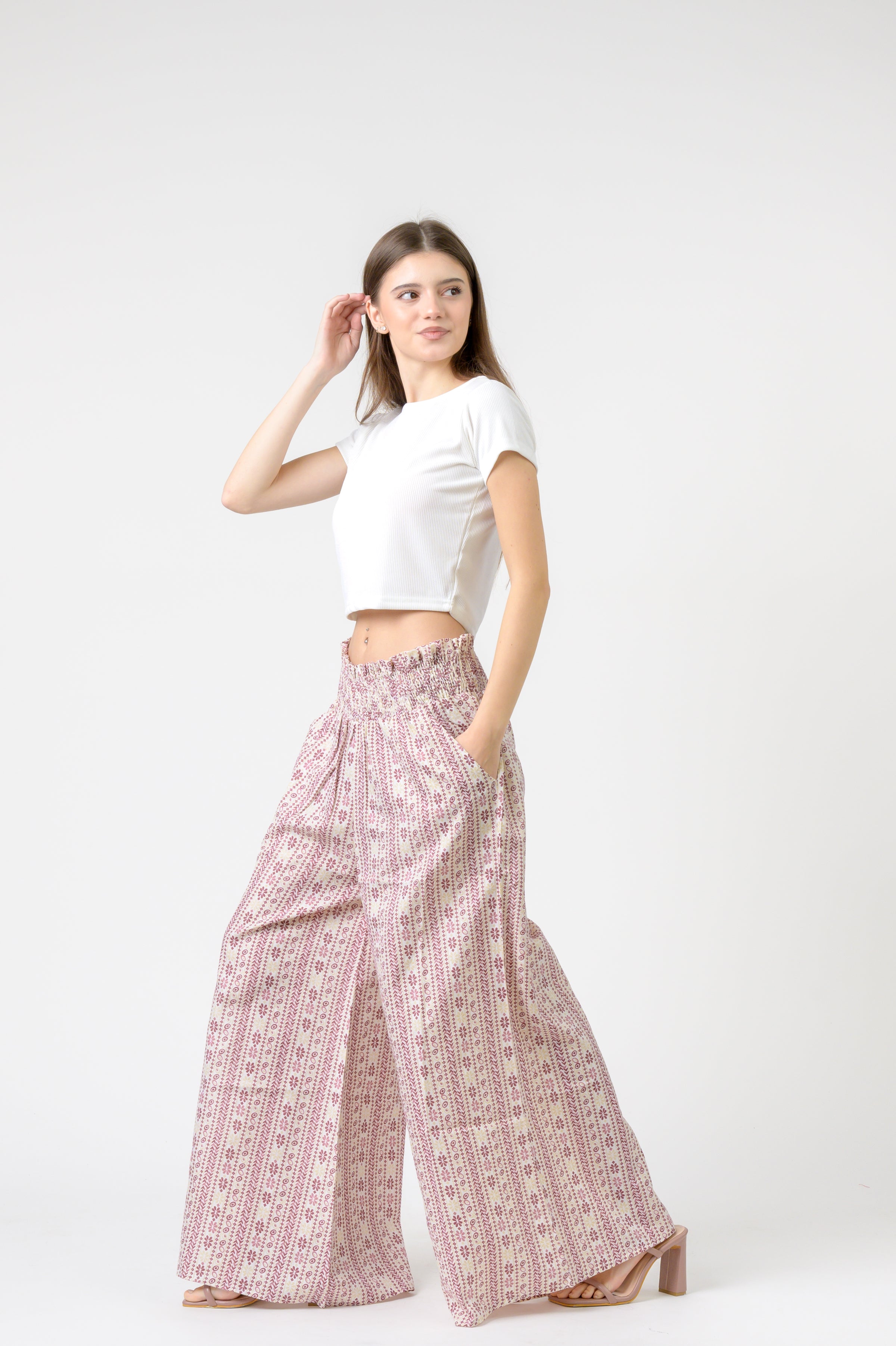Rhea Flower Print Palmas Pants