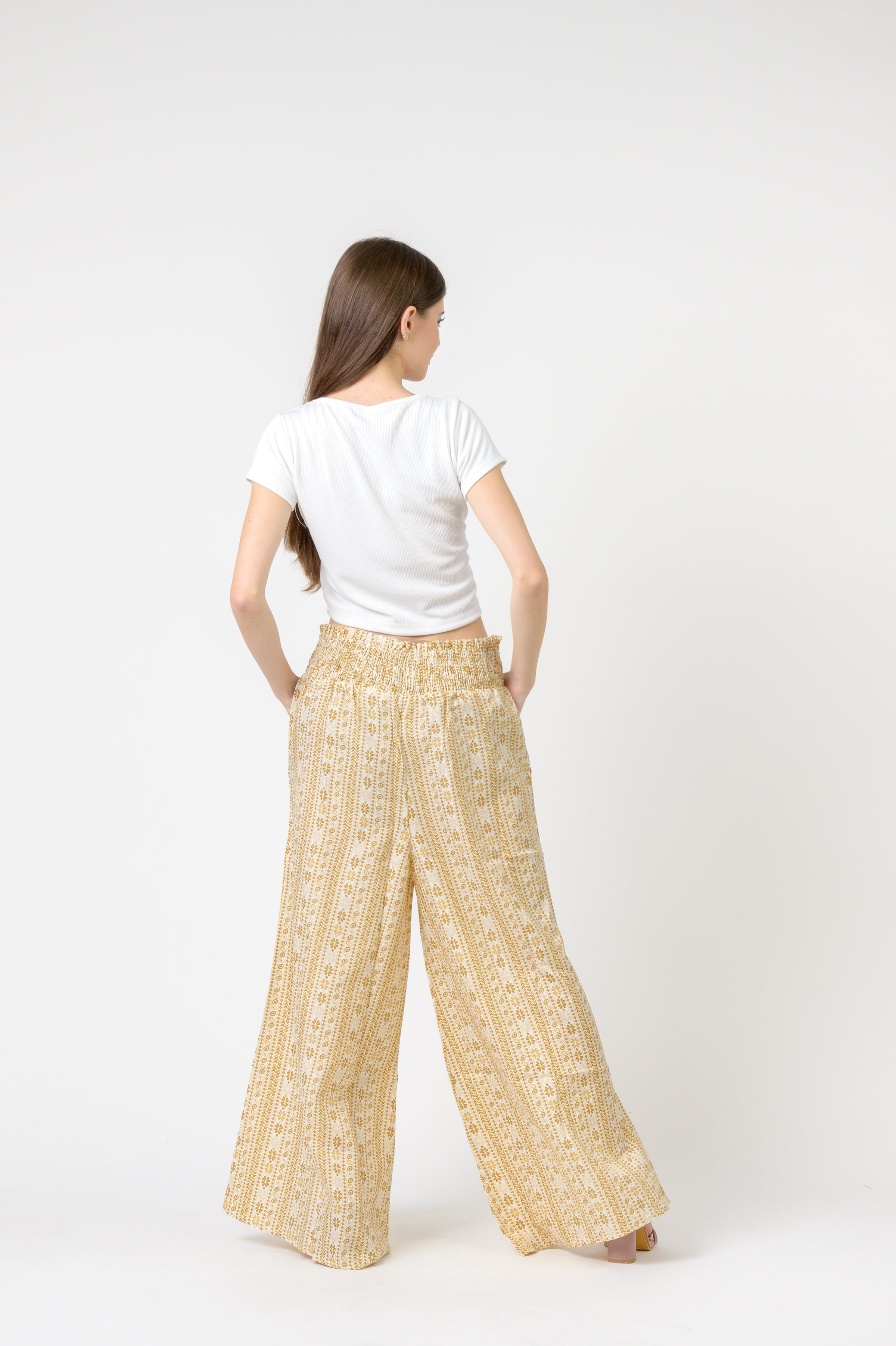 Rhea Flower Print Palmas Pants