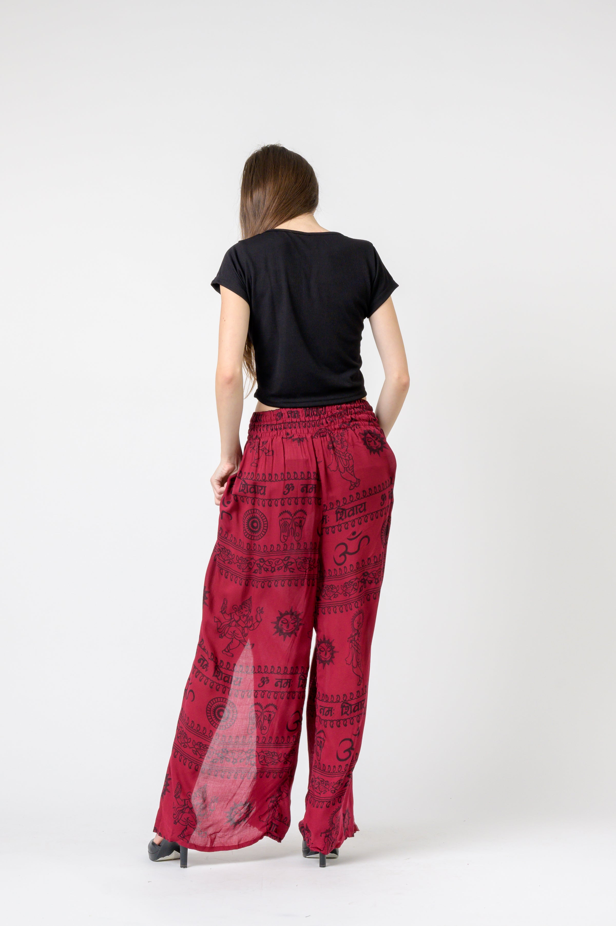 Rhea Flared Om Print Pants