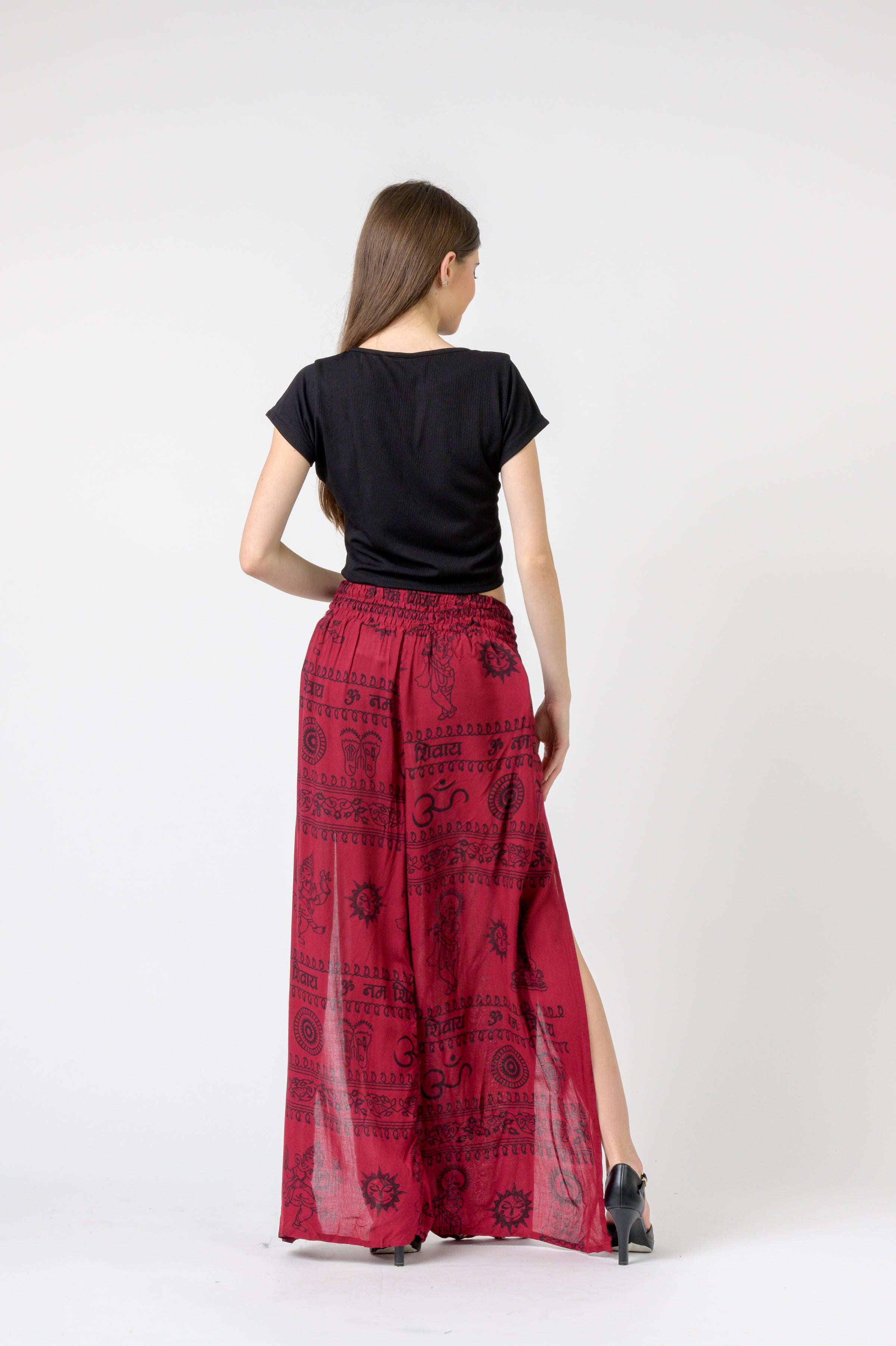 Rhea Flared Om Print Pants