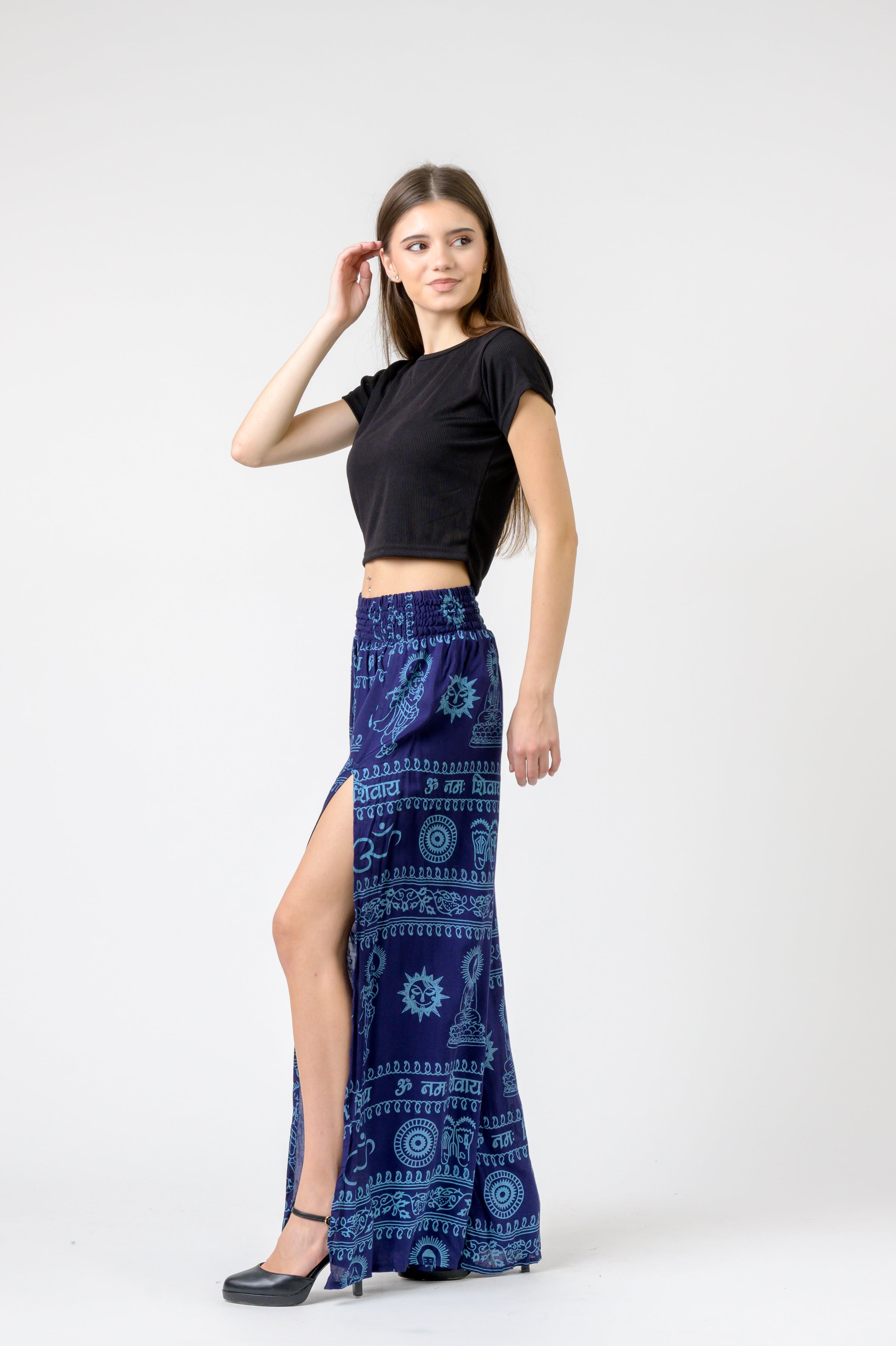 Rhea Flared Om Print Pants