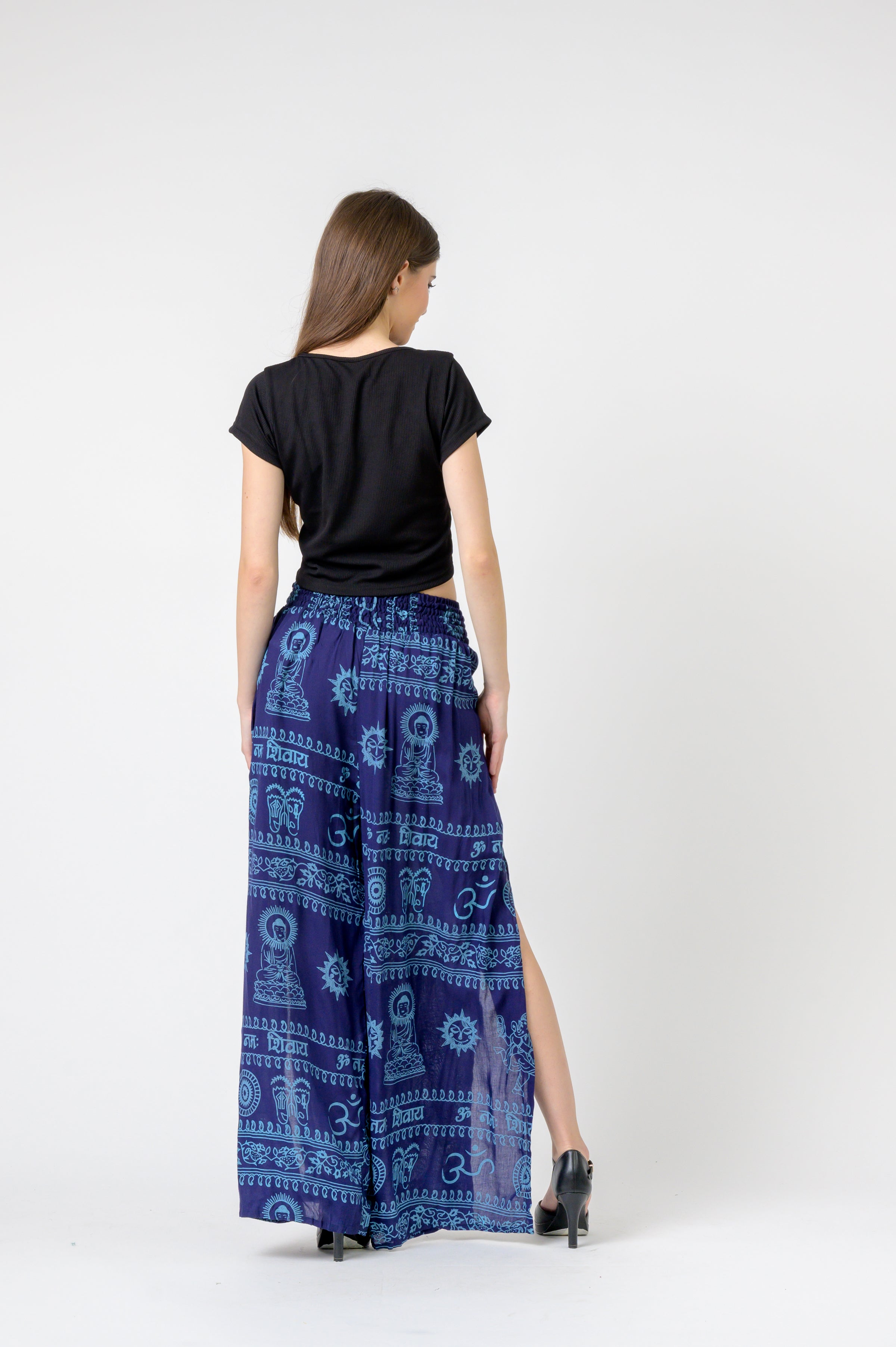 Rhea Flared Om Print Pants