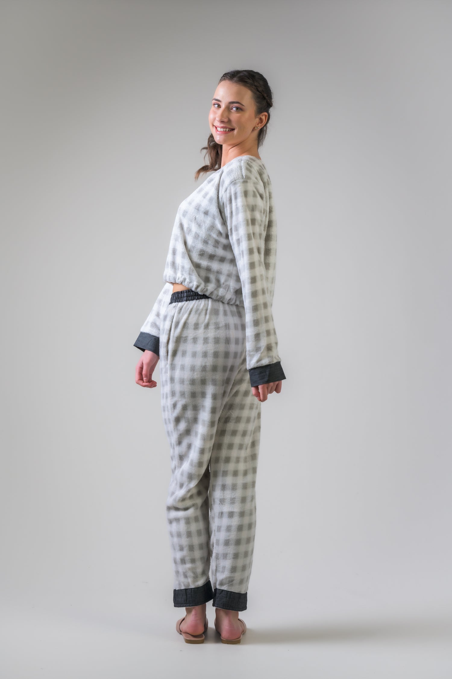 Rhea Calefactora Soft Pants White/Grey / S/M