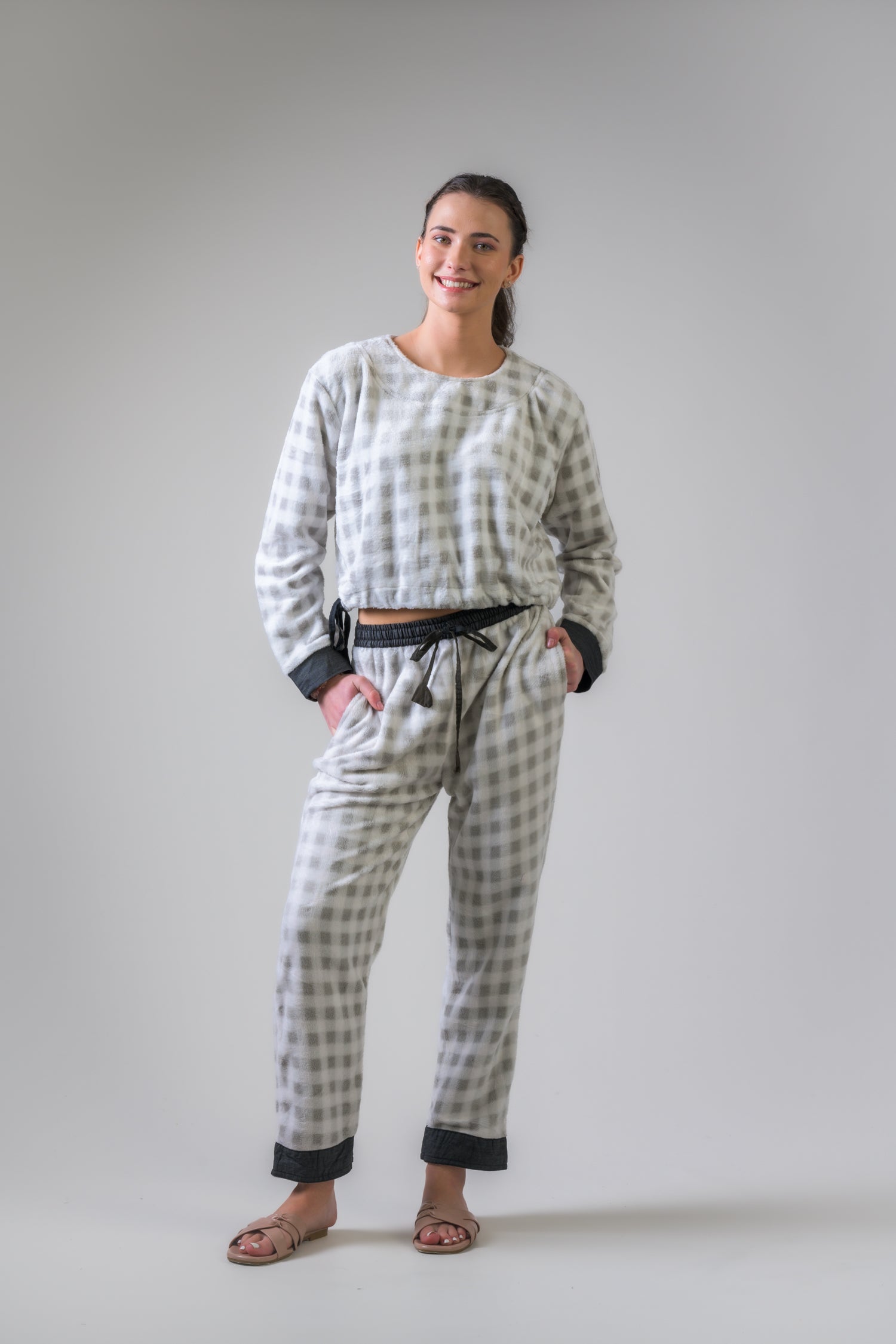 Rhea Calefactora Soft Pants White/Grey / S/M