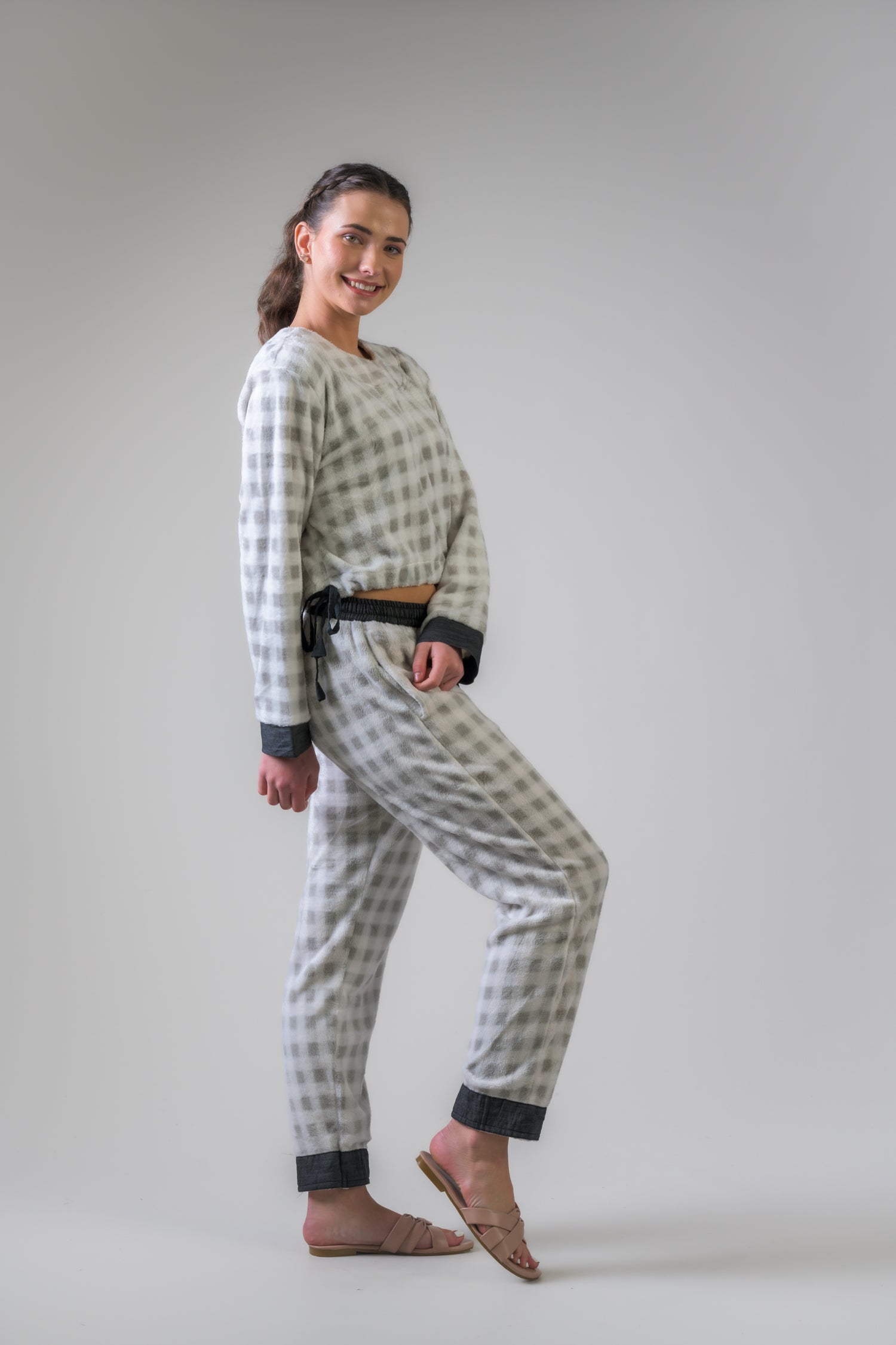 Rhea Calefactora Soft Pants White/Grey / L/X