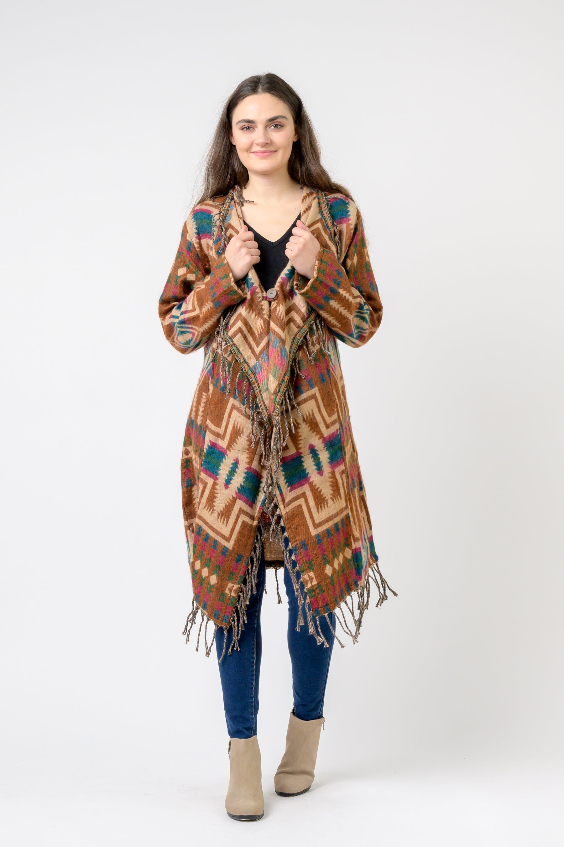 Rhea Nepali Colorful Jhalar Robe