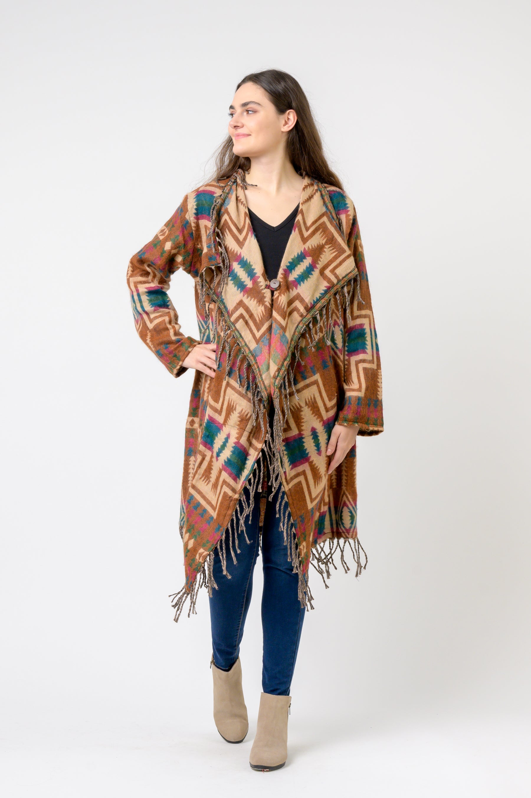 Rhea Nepali Colorful Jhalar Robe