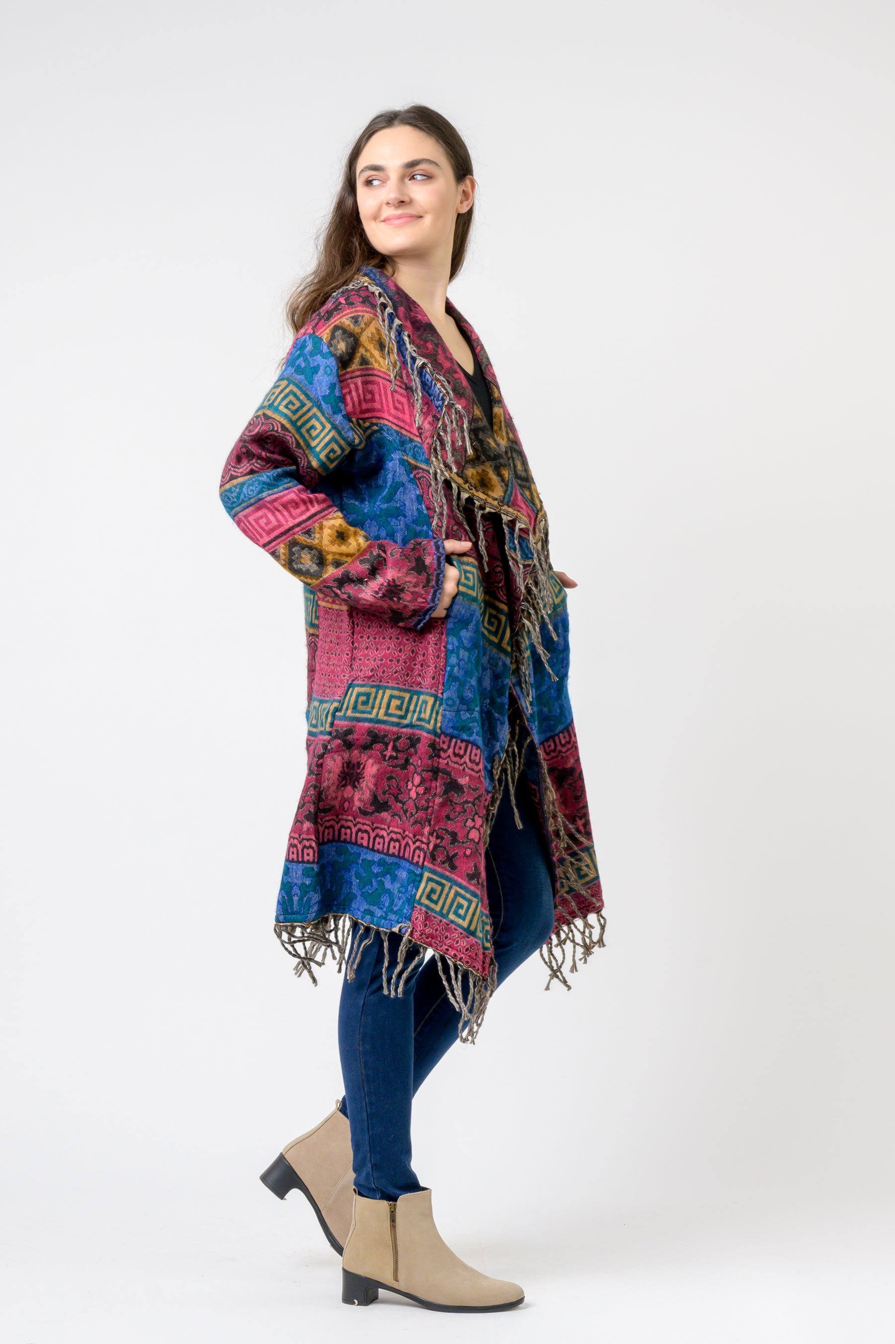 Rhea Nepali Colorful Jhalar Robe