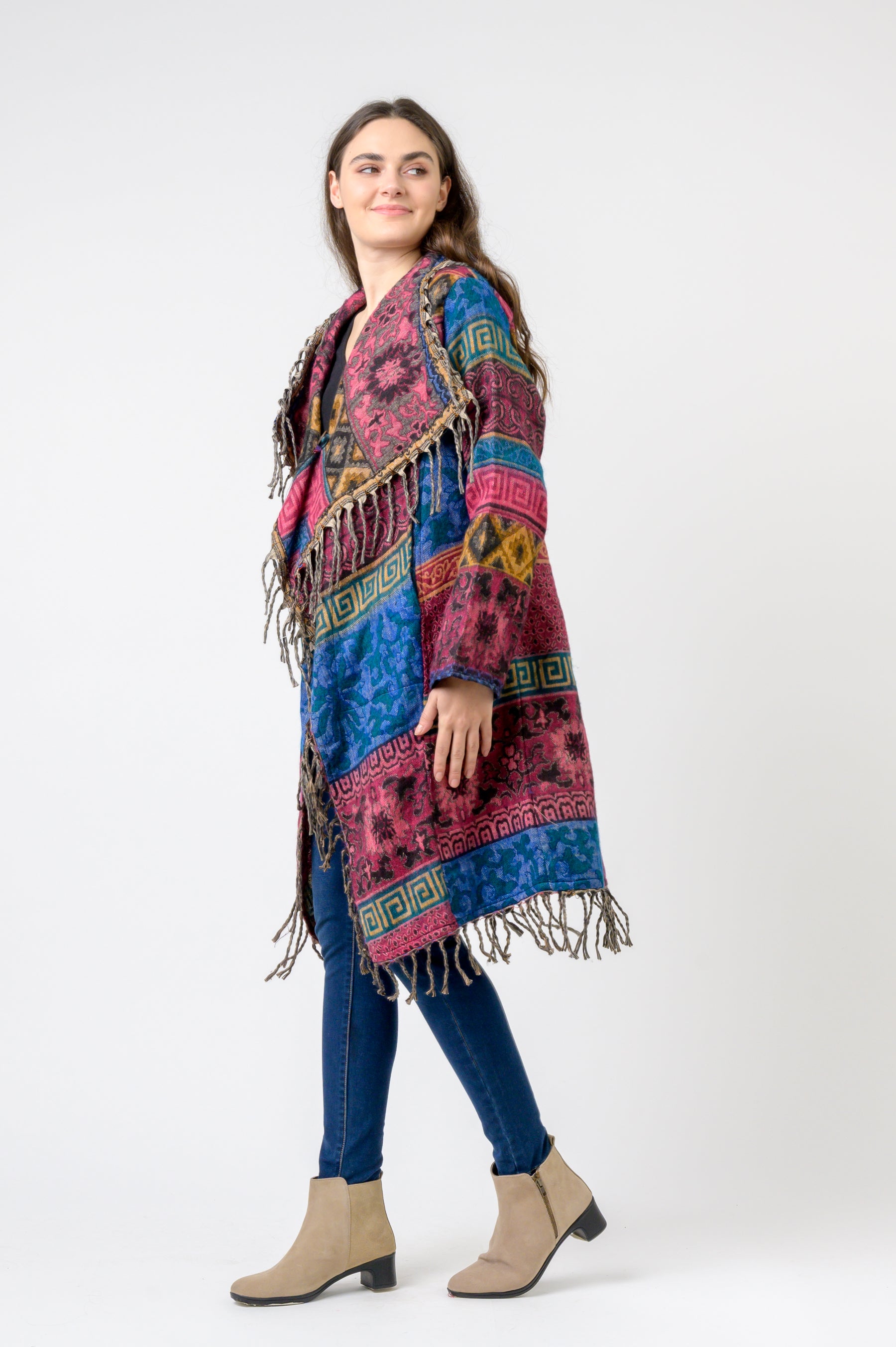 Rhea Nepali Colorful Jhalar Robe