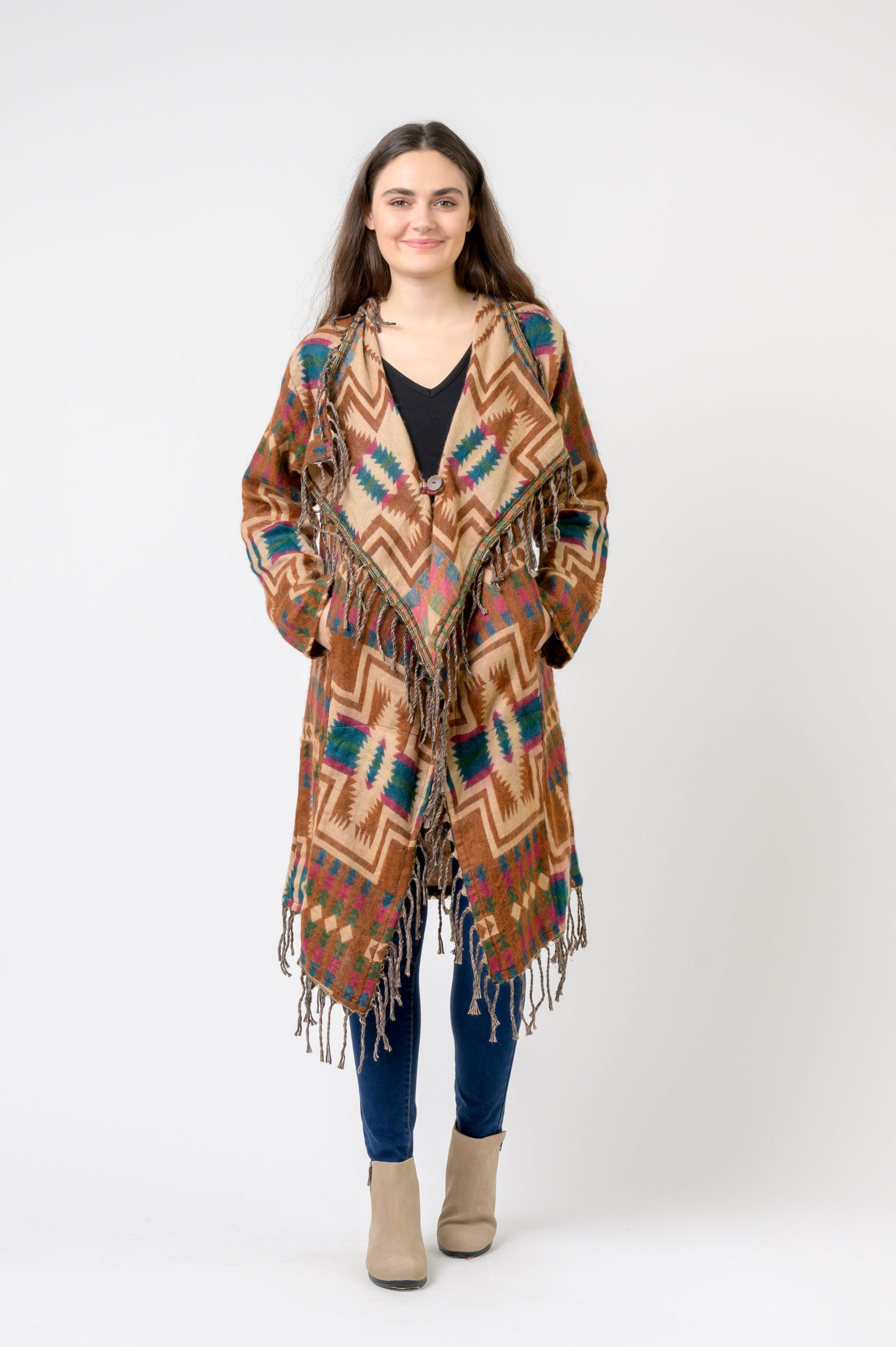 Rhea Nepali Colorful Jhalar Robe