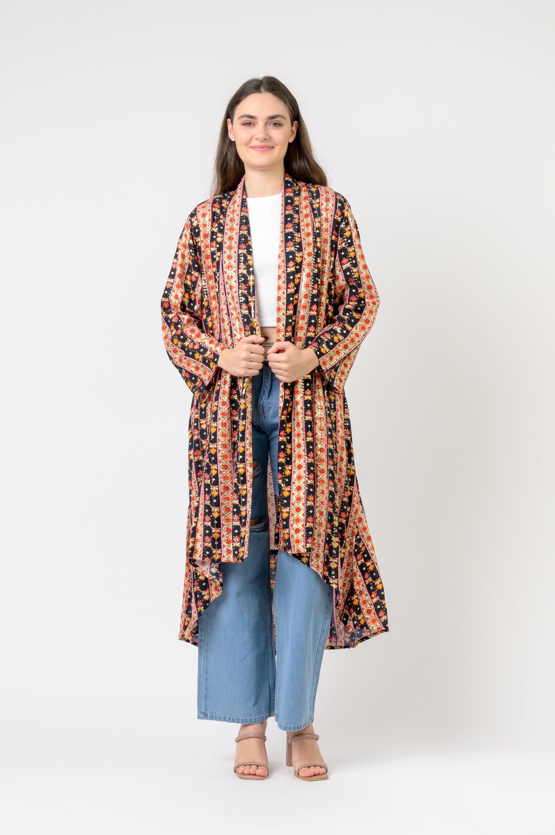 Rhea Banded Fashion Duster