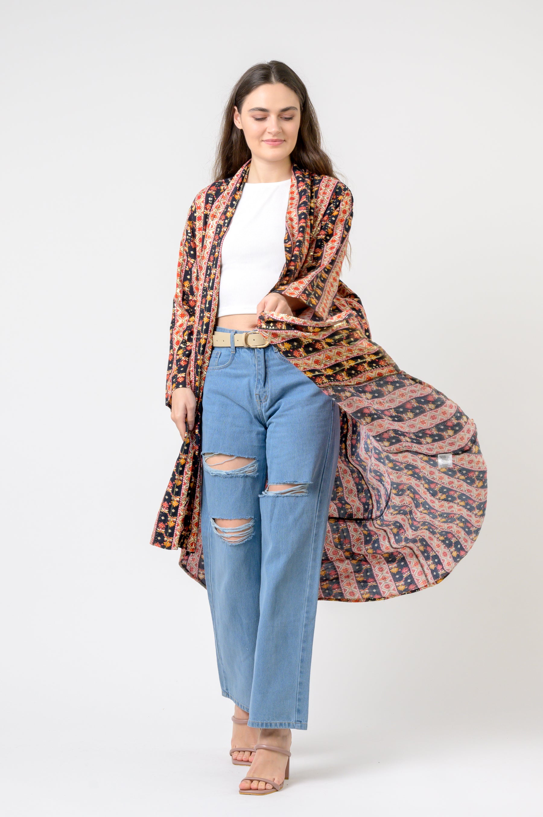 Rhea Banded Fashion Duster