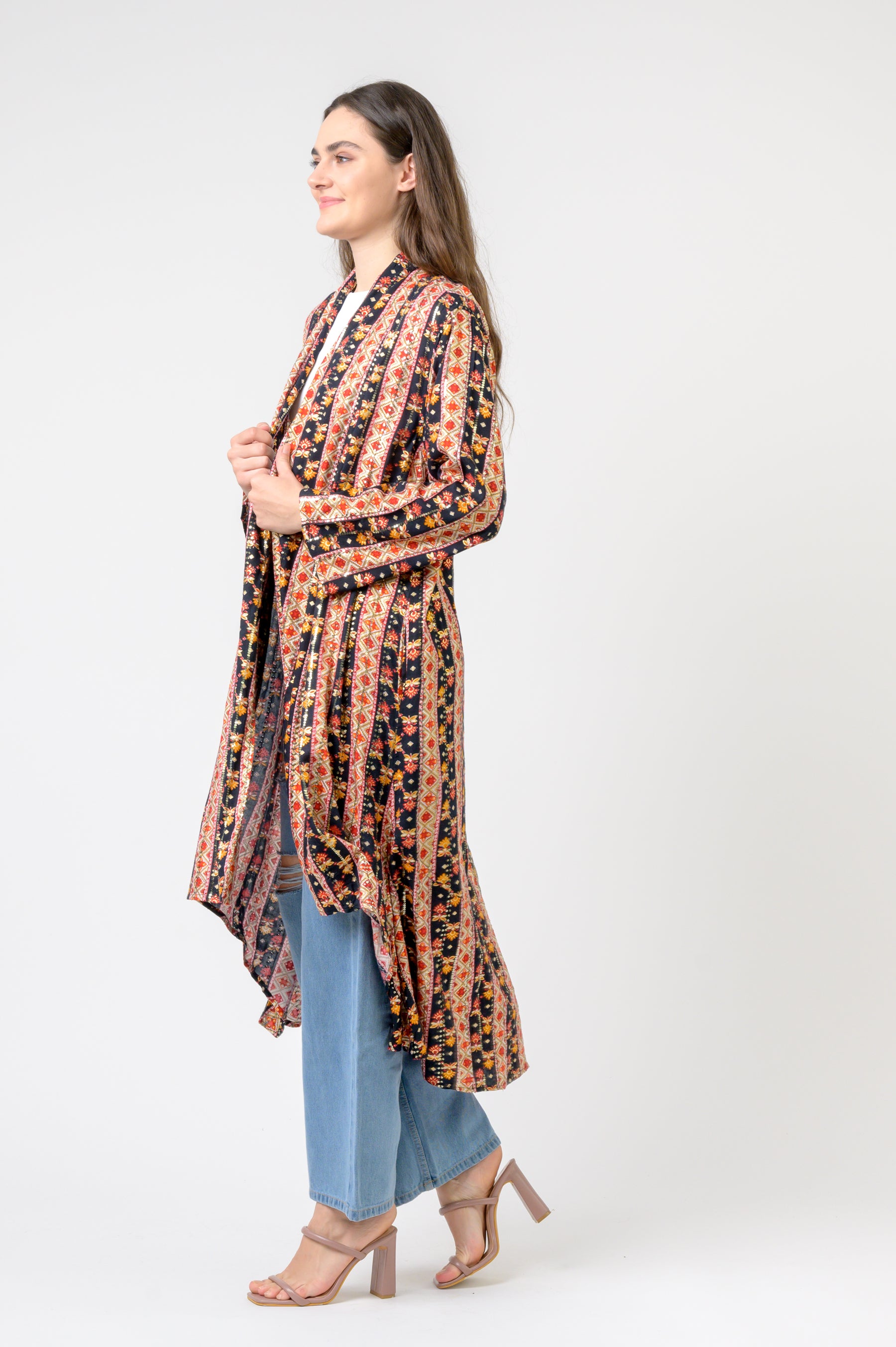 Rhea Banded Fashion Duster