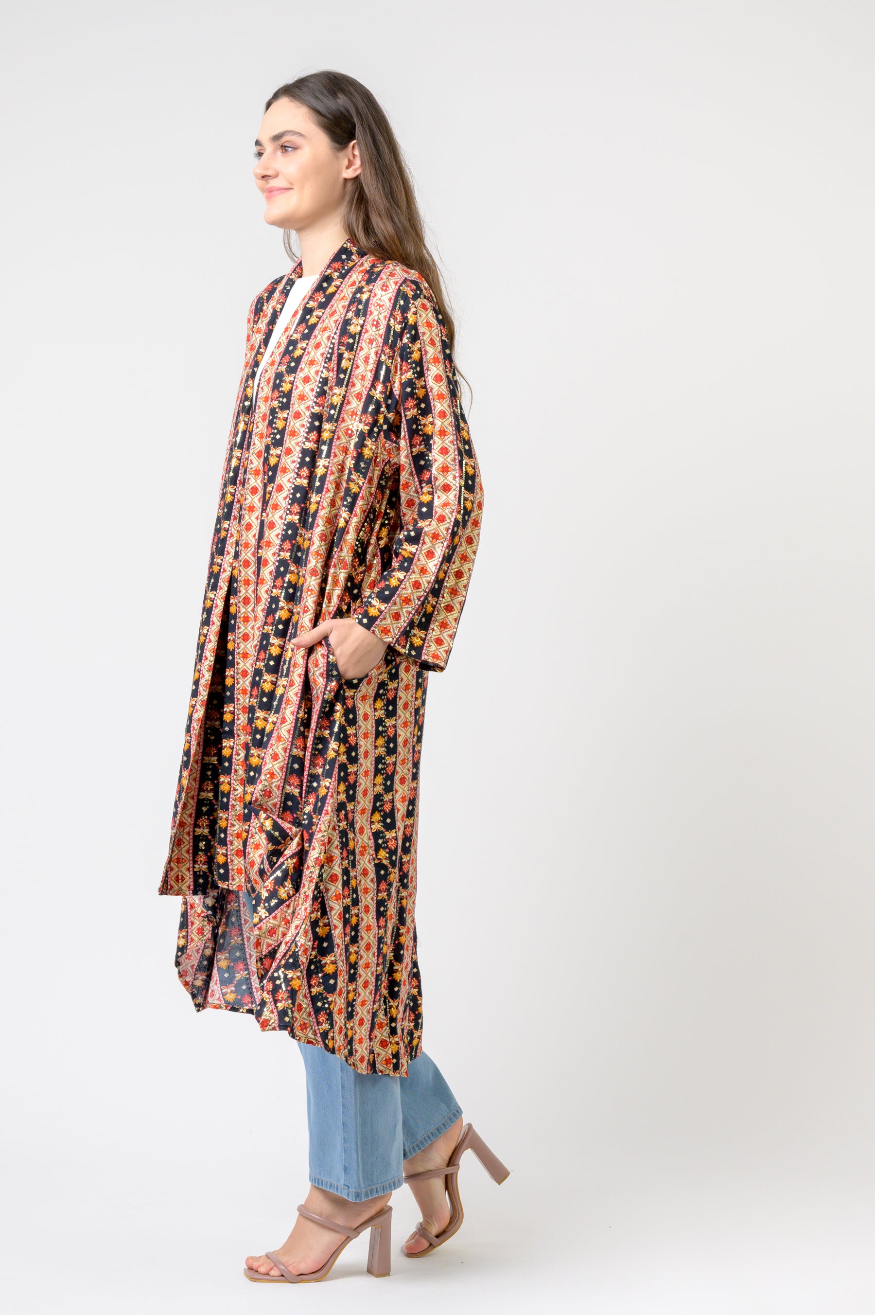 Rhea Banded Fashion Duster