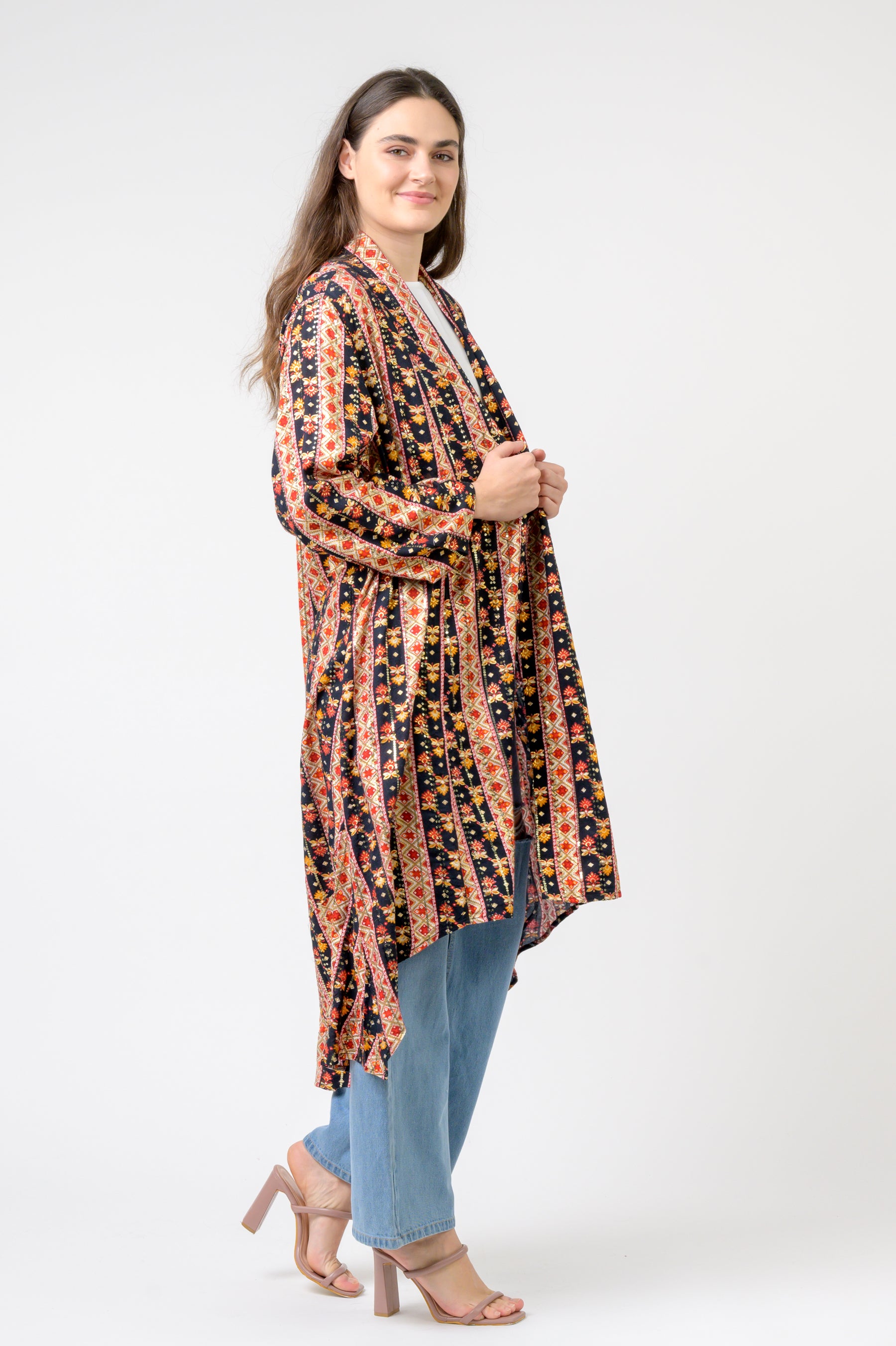 Rhea Banded Fashion Duster