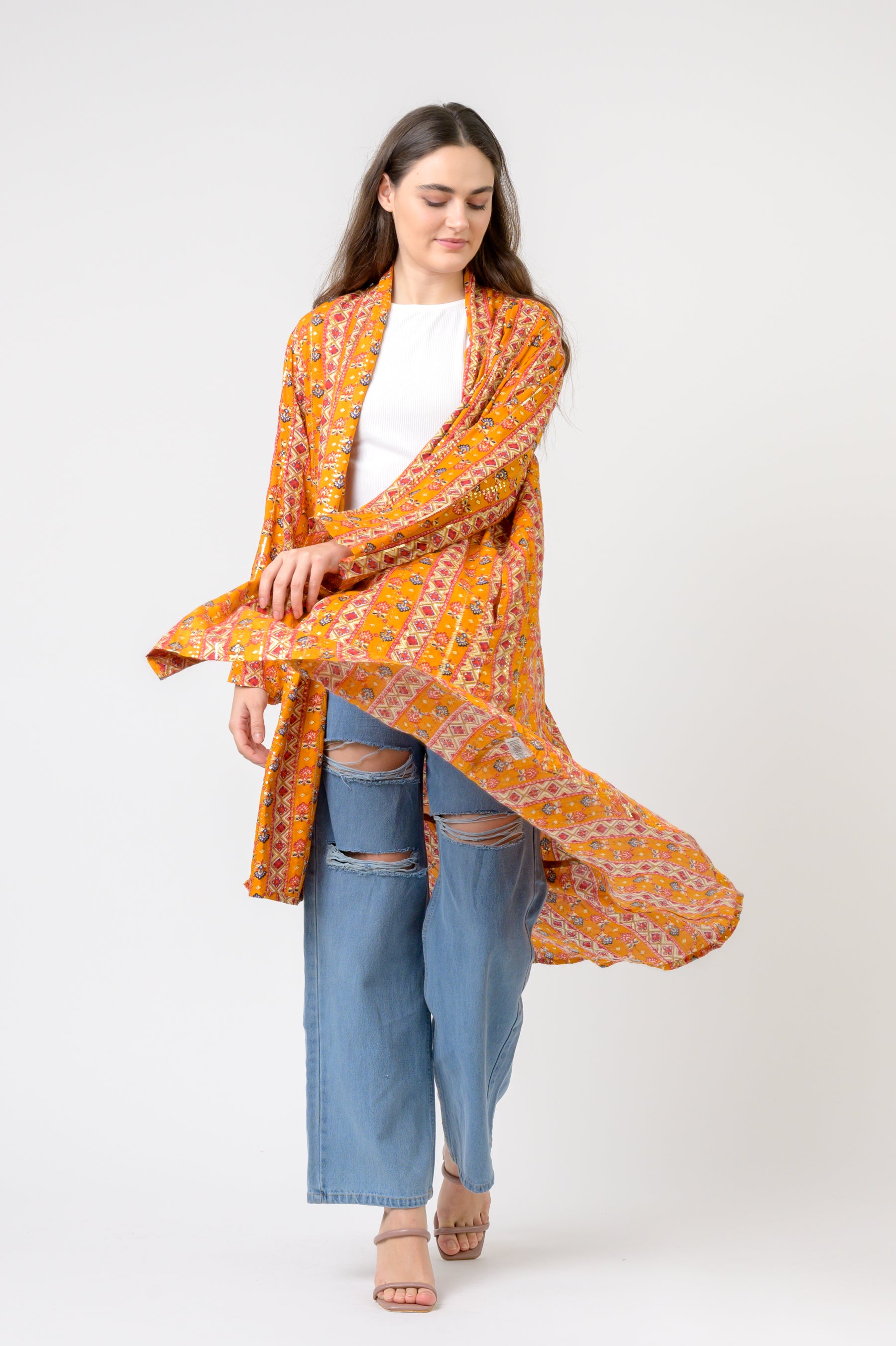 Rhea Banded Fashion Duster