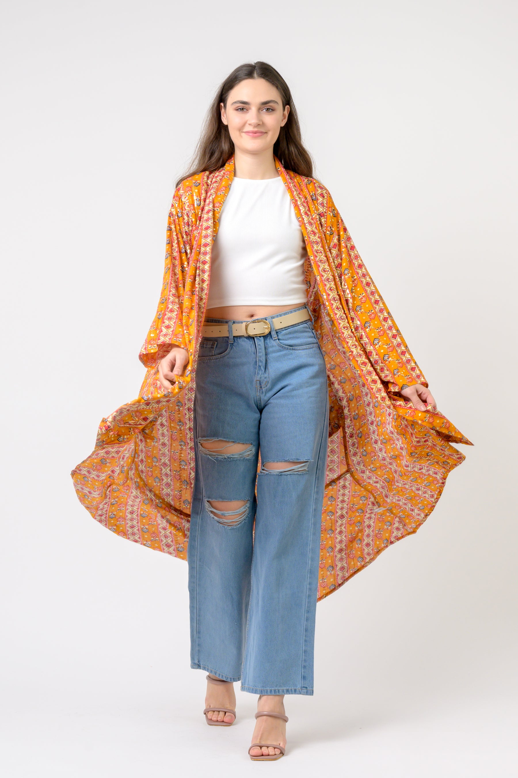 Rhea Banded Fashion Duster