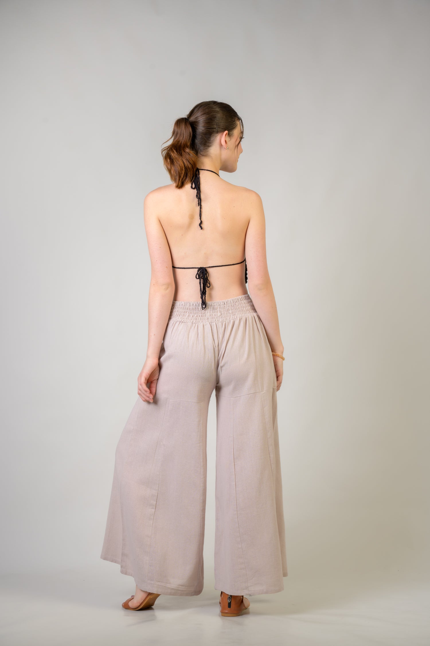 Solid Wide Leg Pants