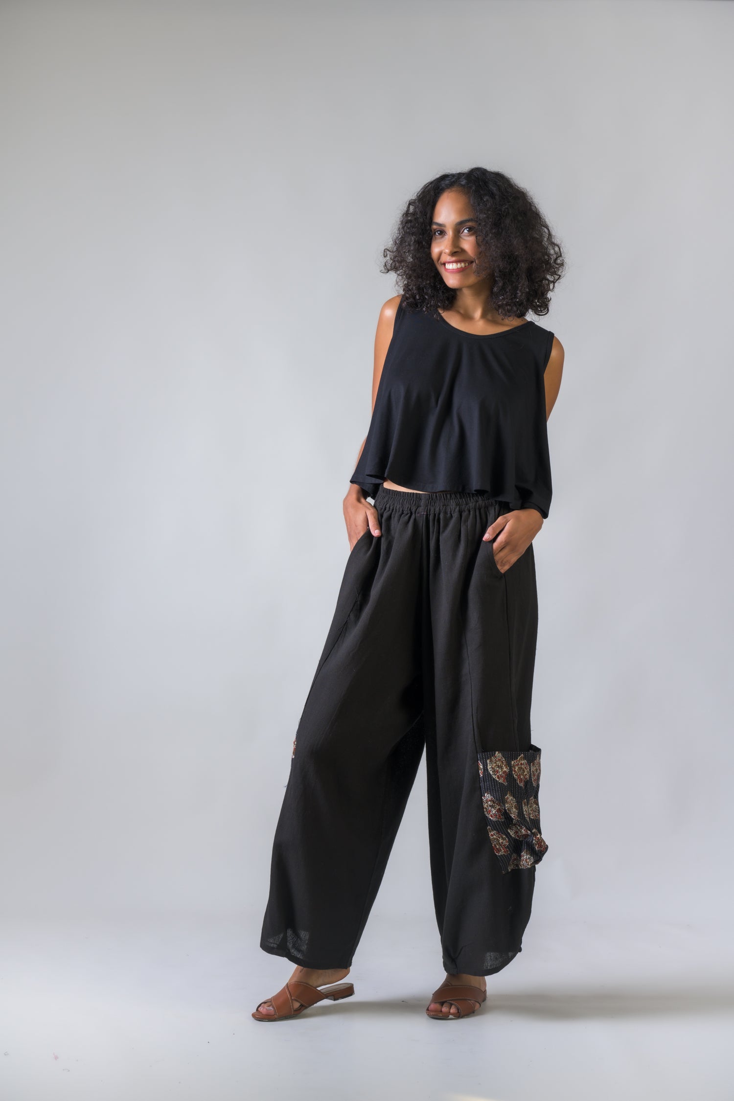 Katha Print Pocket Pants Henna Shoppe