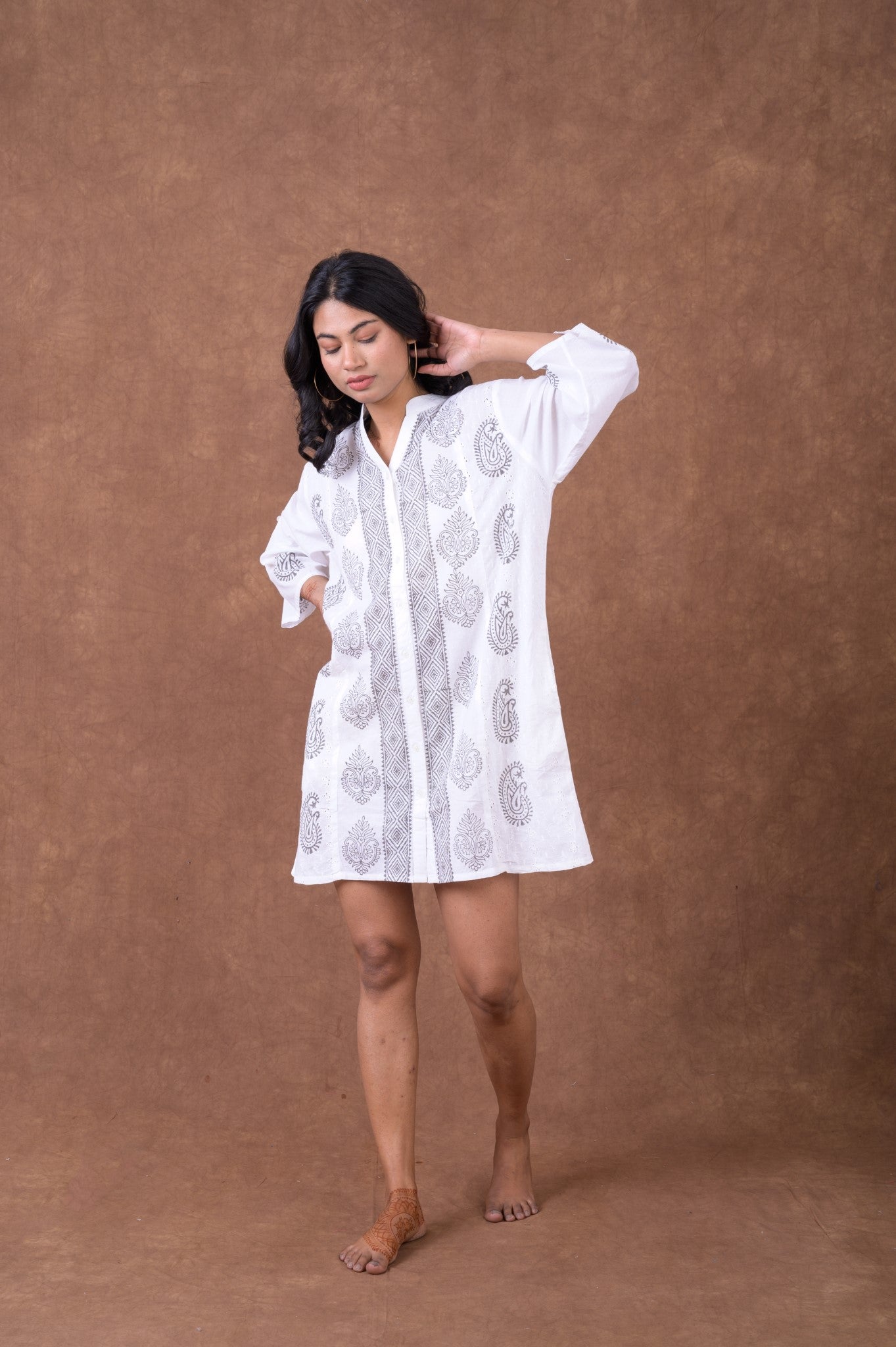 Rhea Pattern Tunic Dress