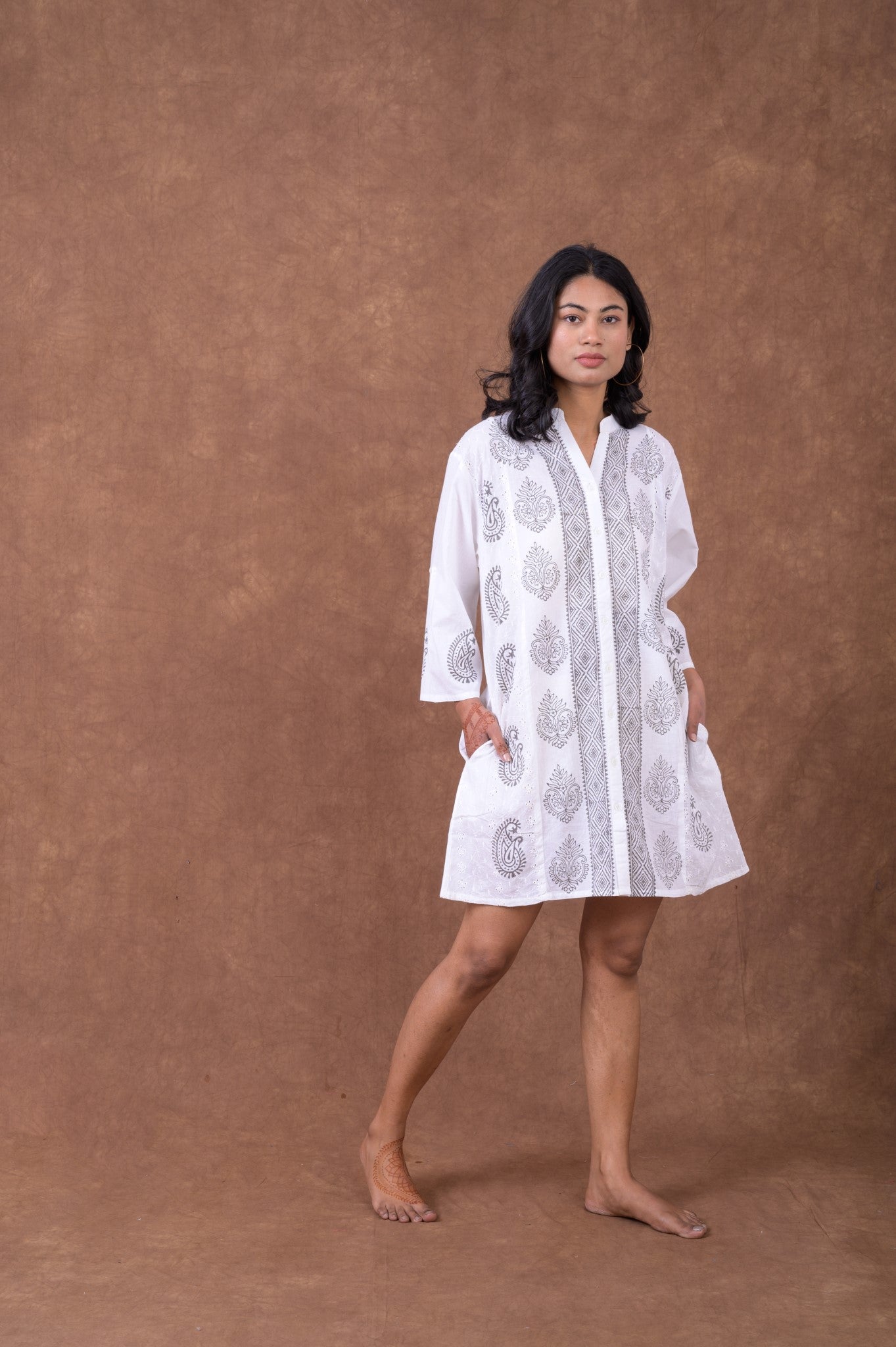Rhea Pattern Tunic Dress