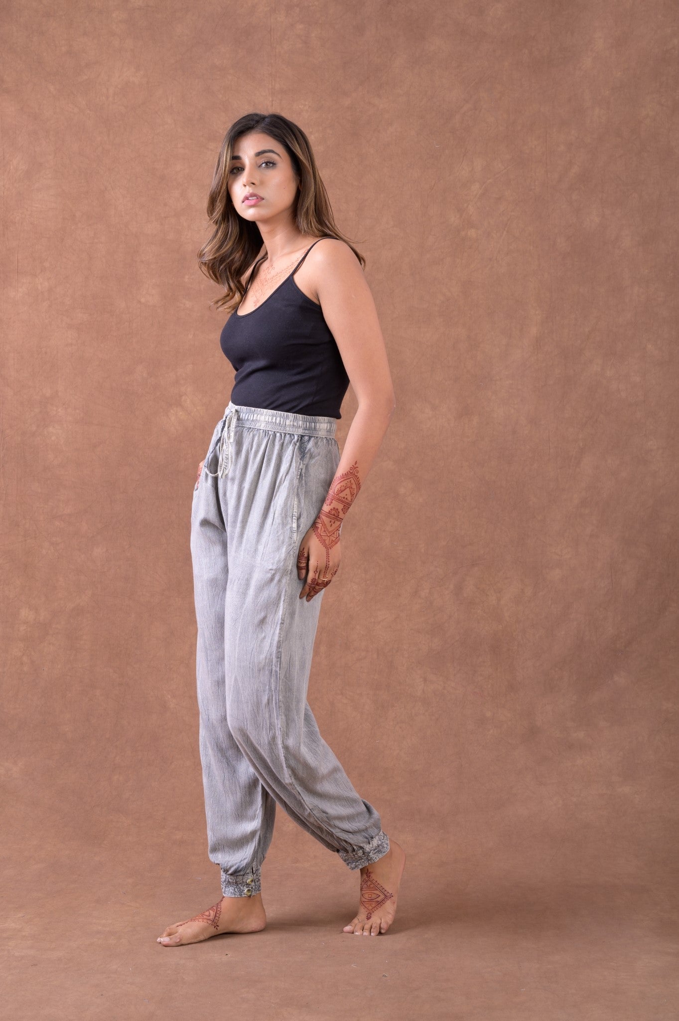 Tie Waist Harem Pants