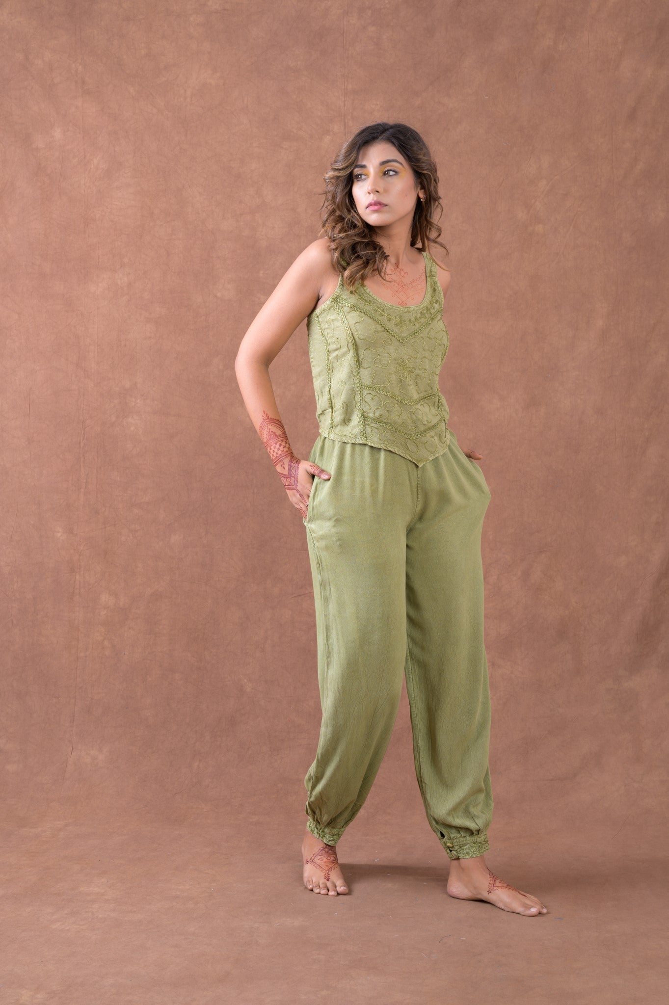 Tie Waist Harem Pants