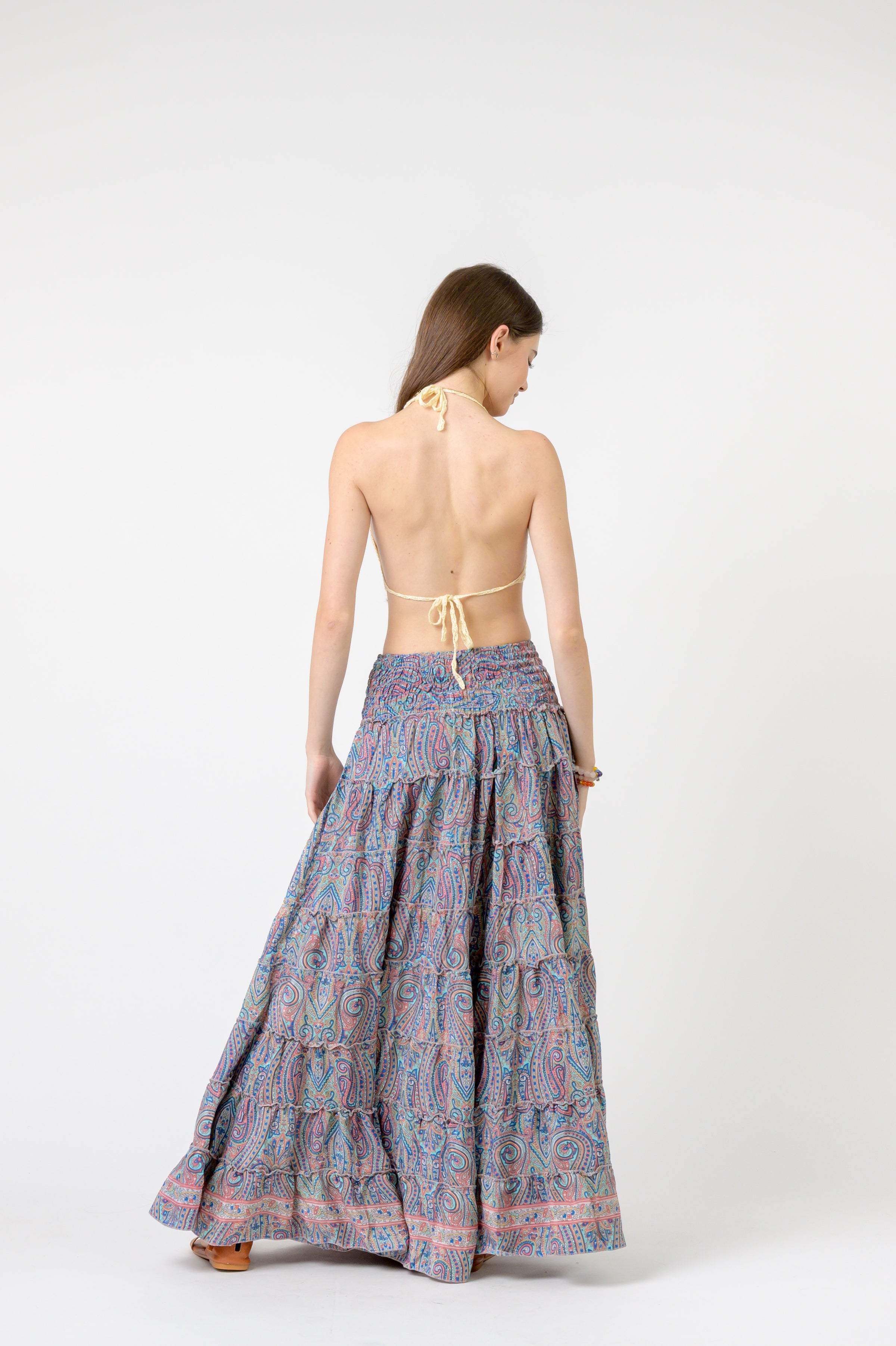 Rhea Layered Print Ruffle Skirt