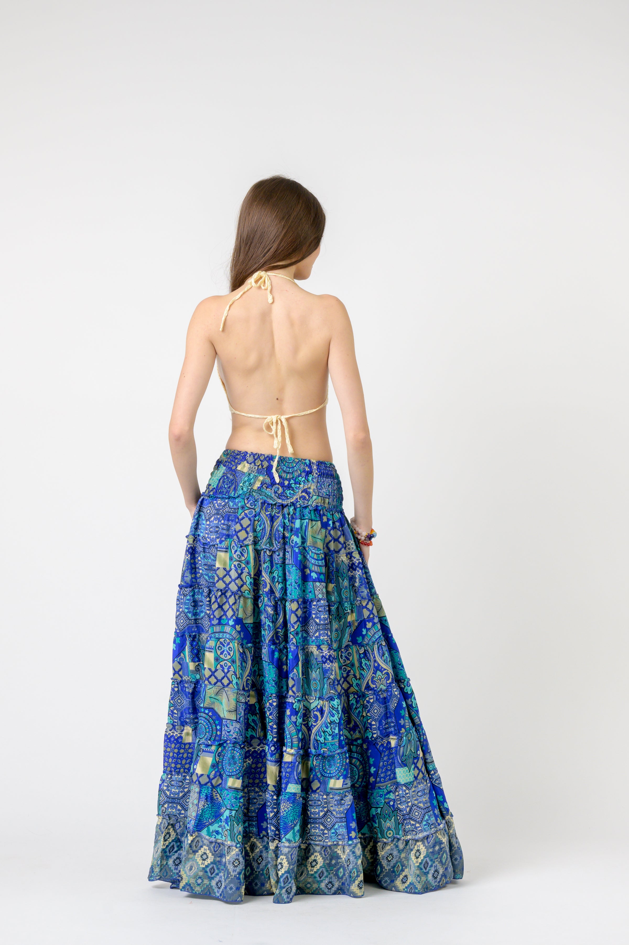 Rhea Layered Print Ruffle Skirt