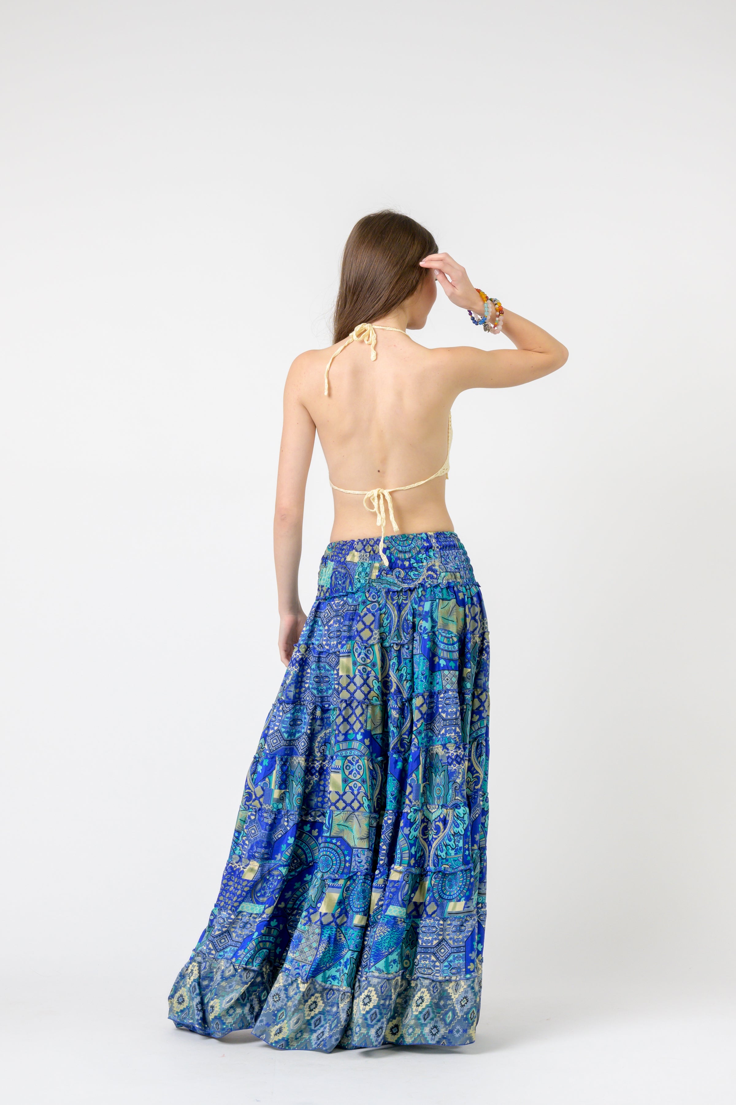 Rhea Layered Print Ruffle Skirt