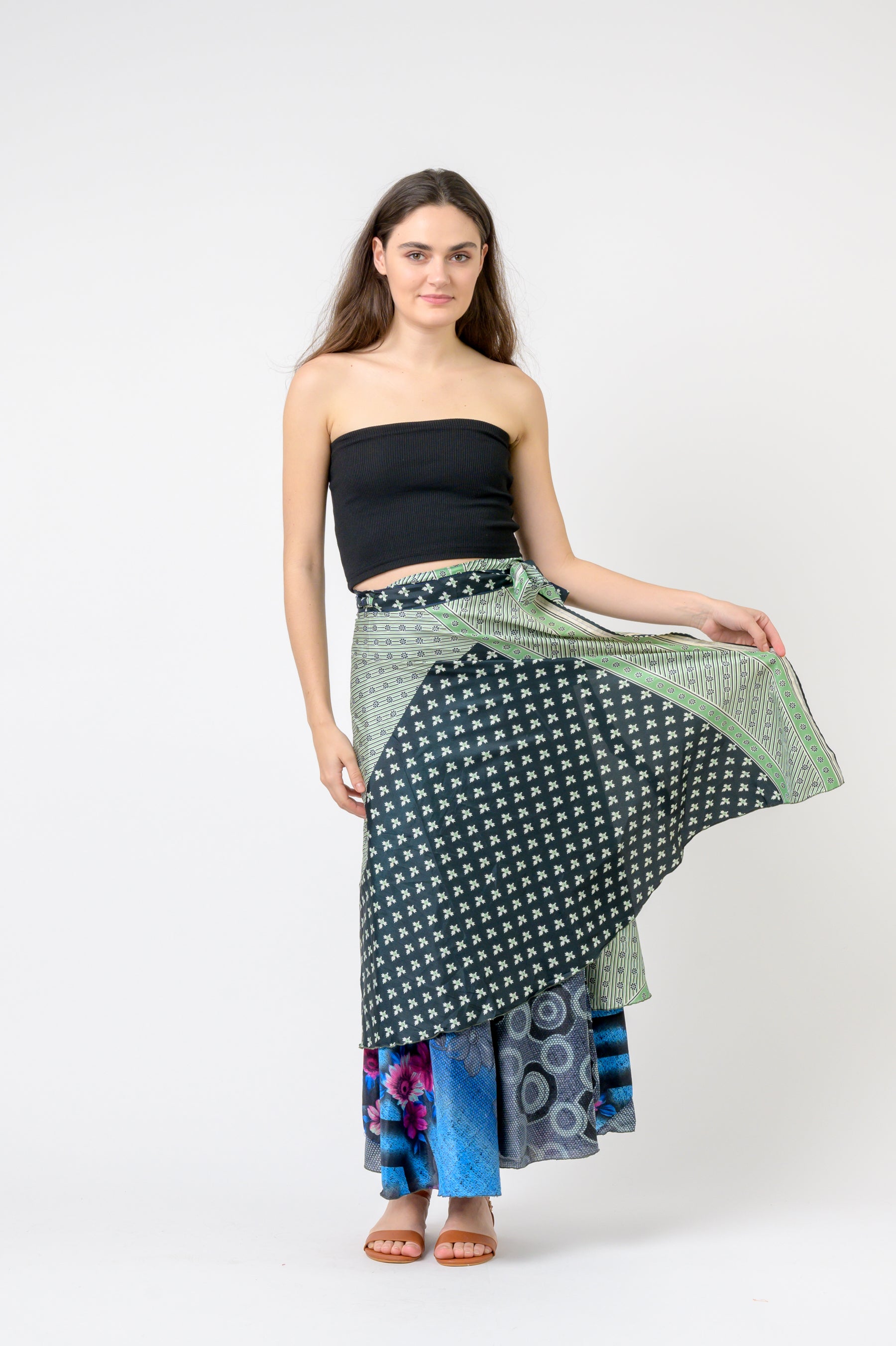 Rhea Printed Wrap Skirt