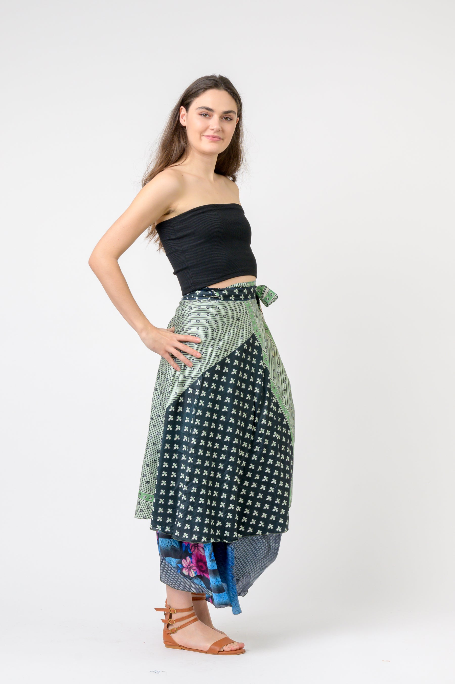 Rhea Printed Wrap Skirt