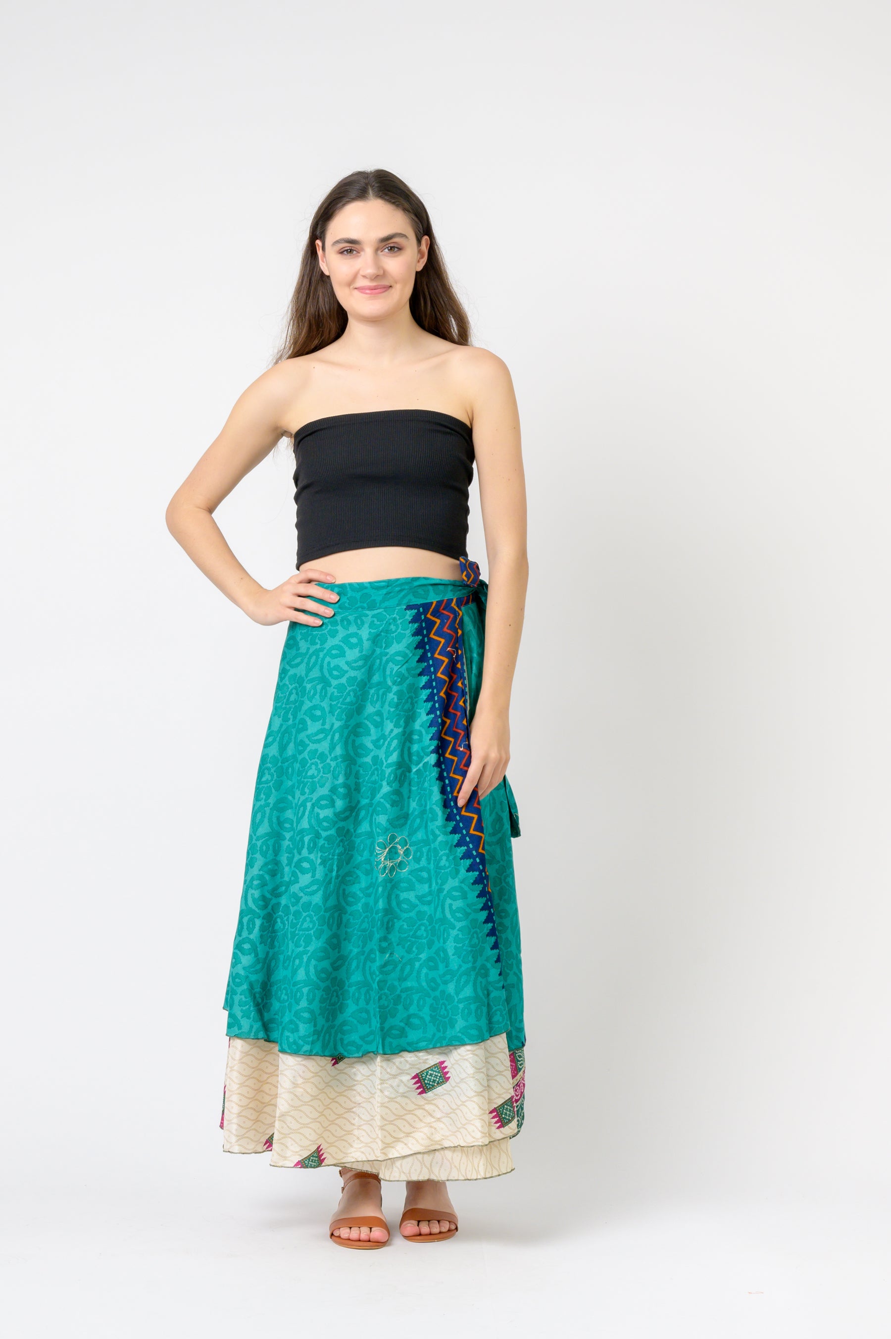 Rhea Printed Wrap Skirt