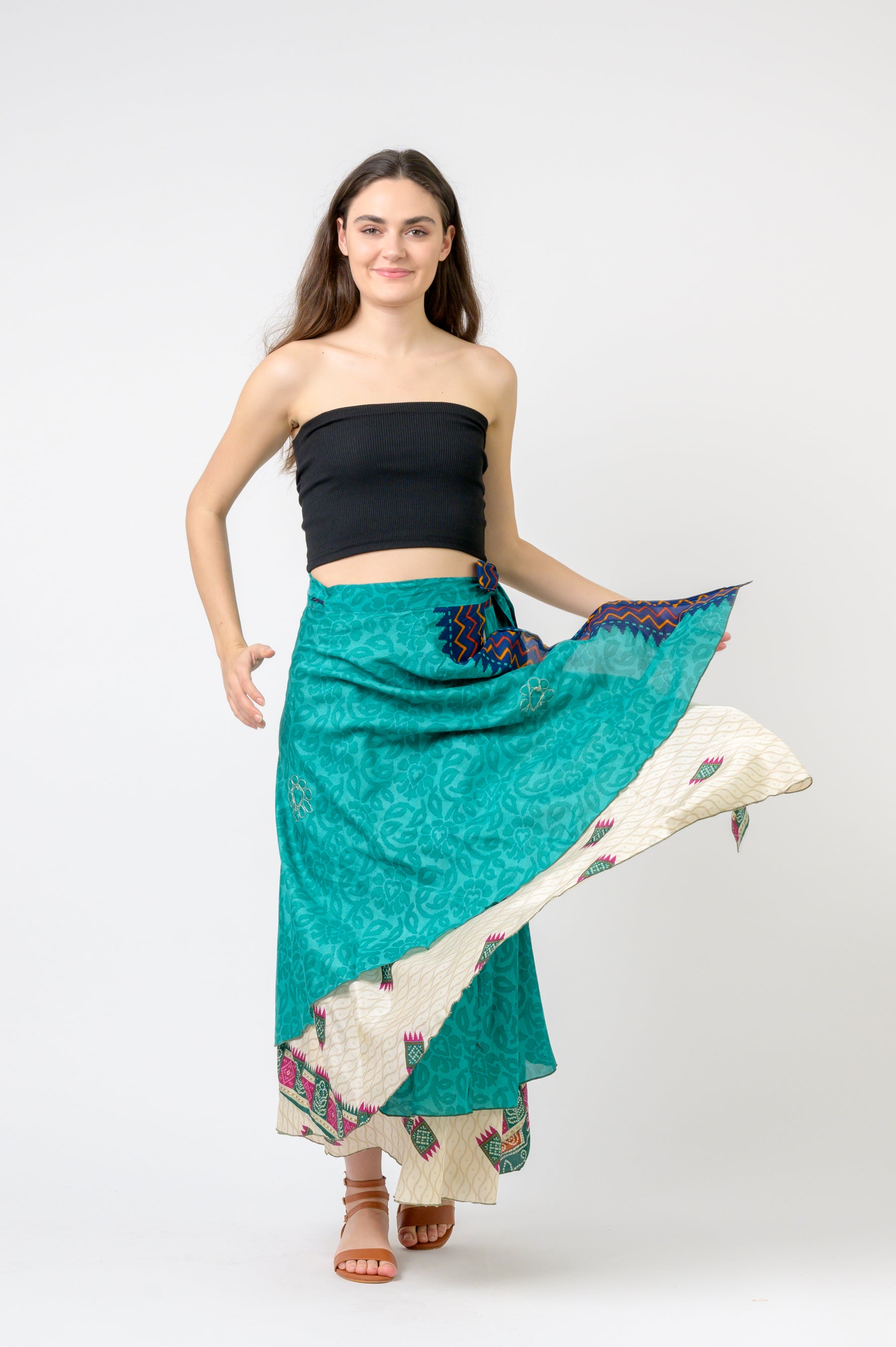 Rhea Printed Wrap Skirt