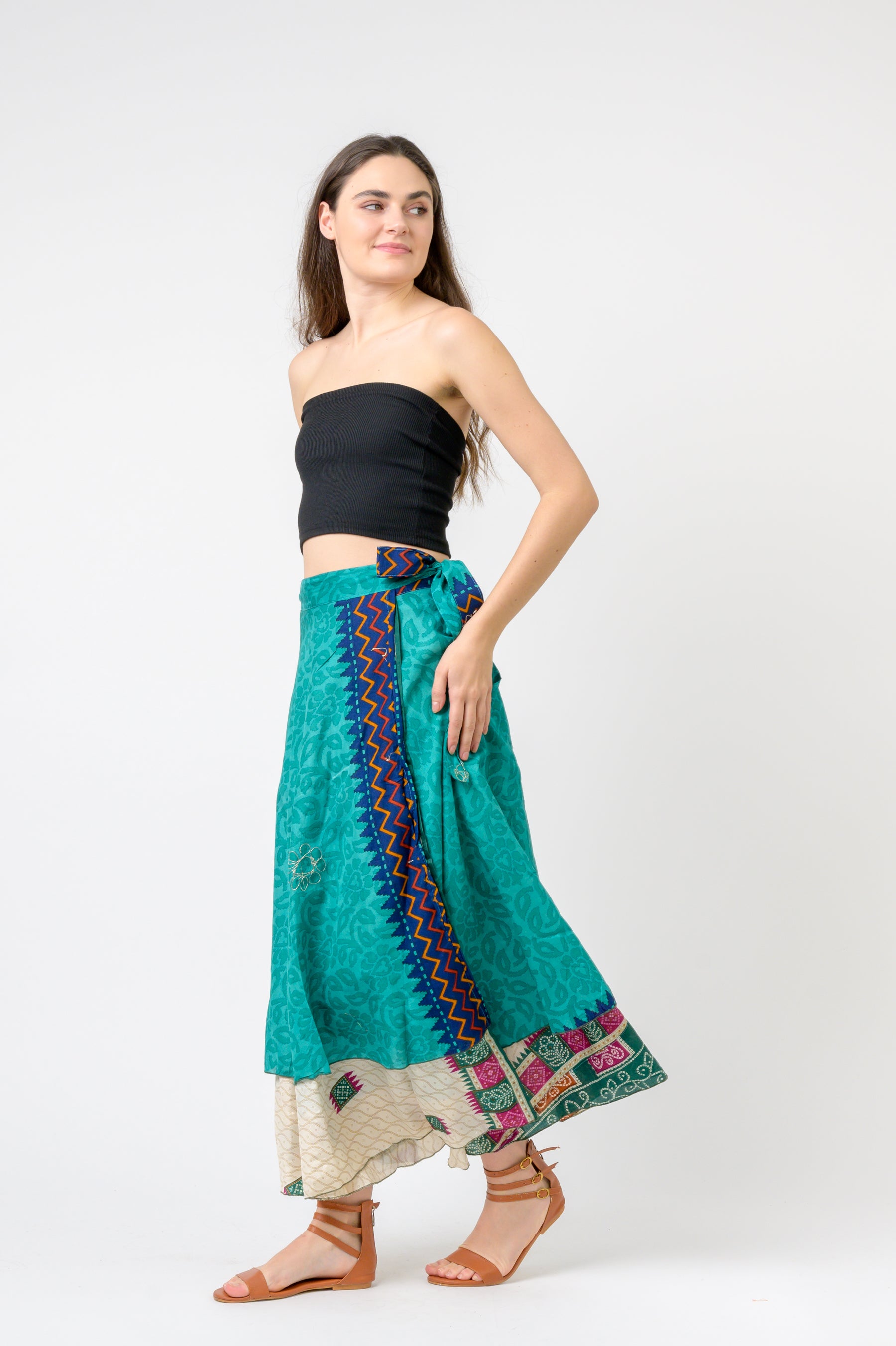 Rhea Printed Wrap Skirt