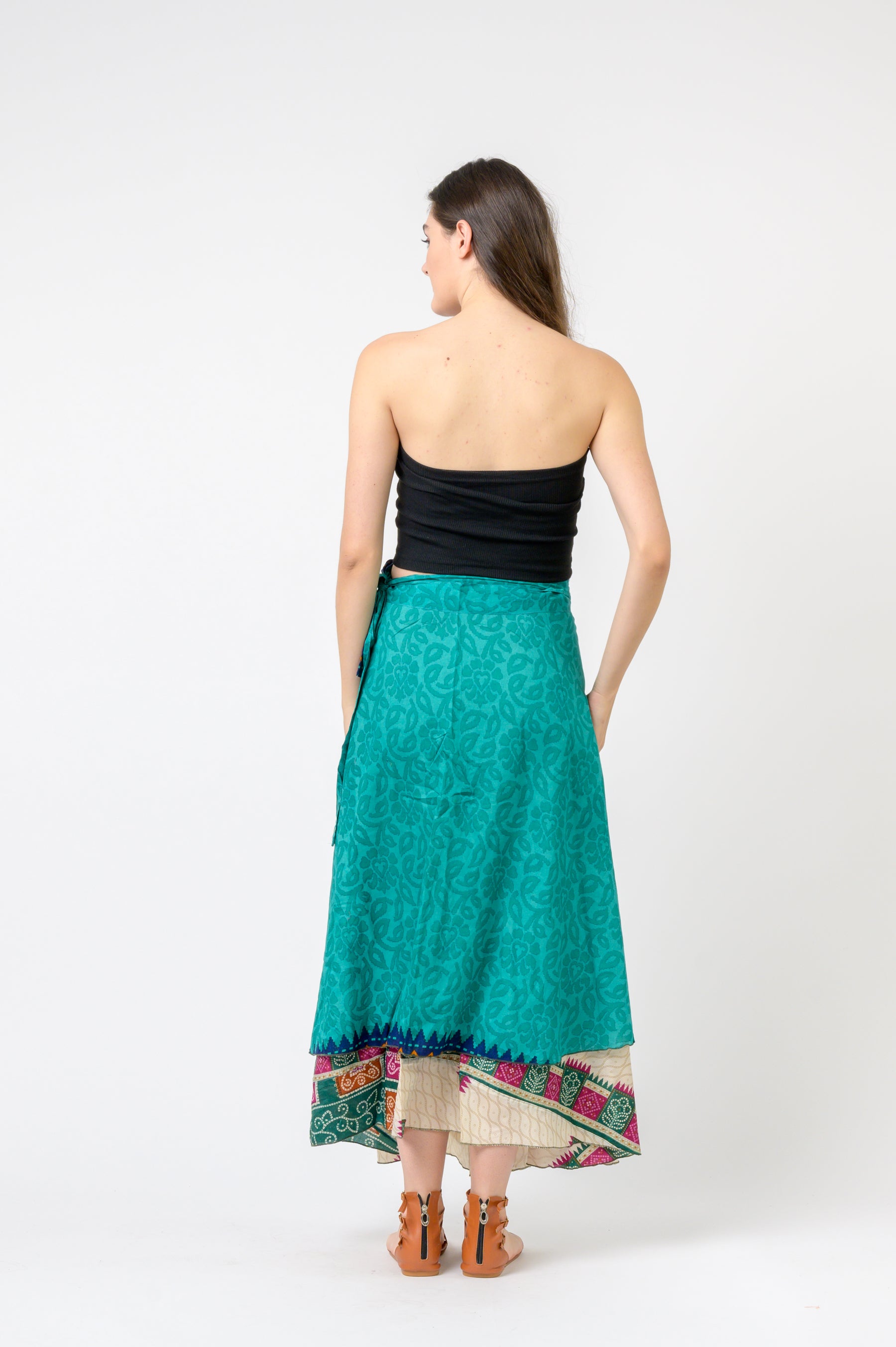Rhea Printed Wrap Skirt