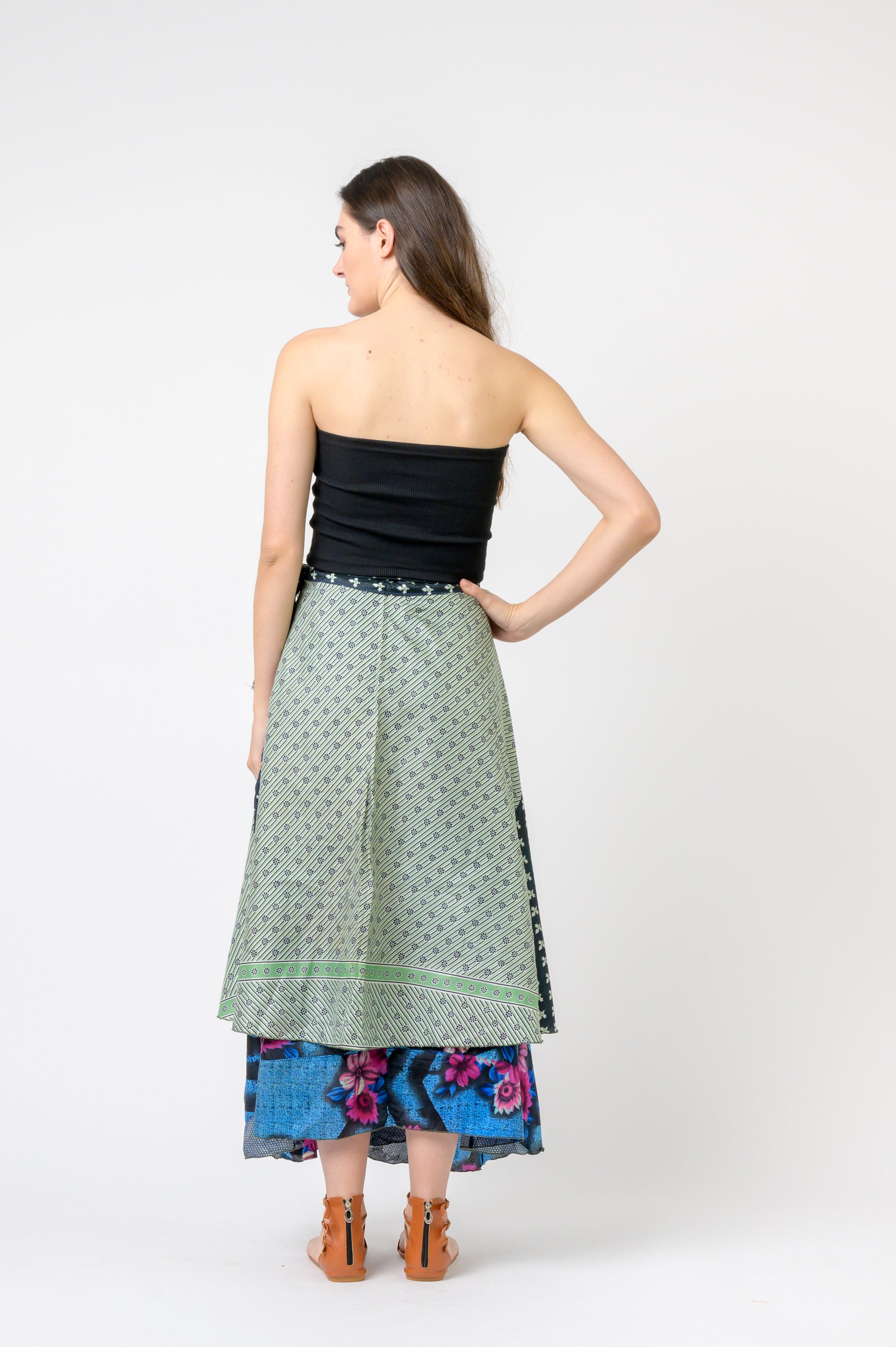 Rhea Printed Wrap Skirt