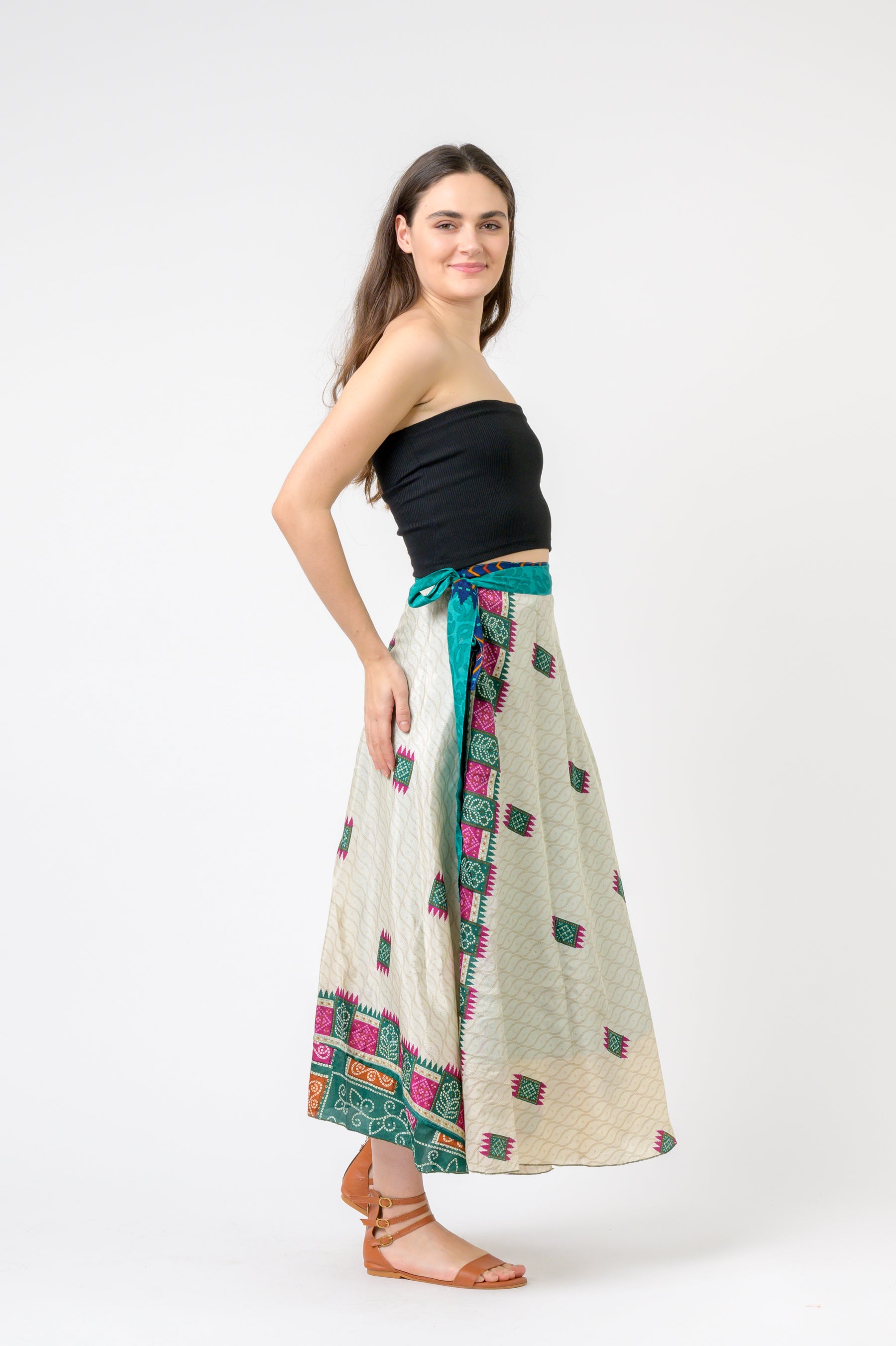 Rhea Printed Wrap Skirt