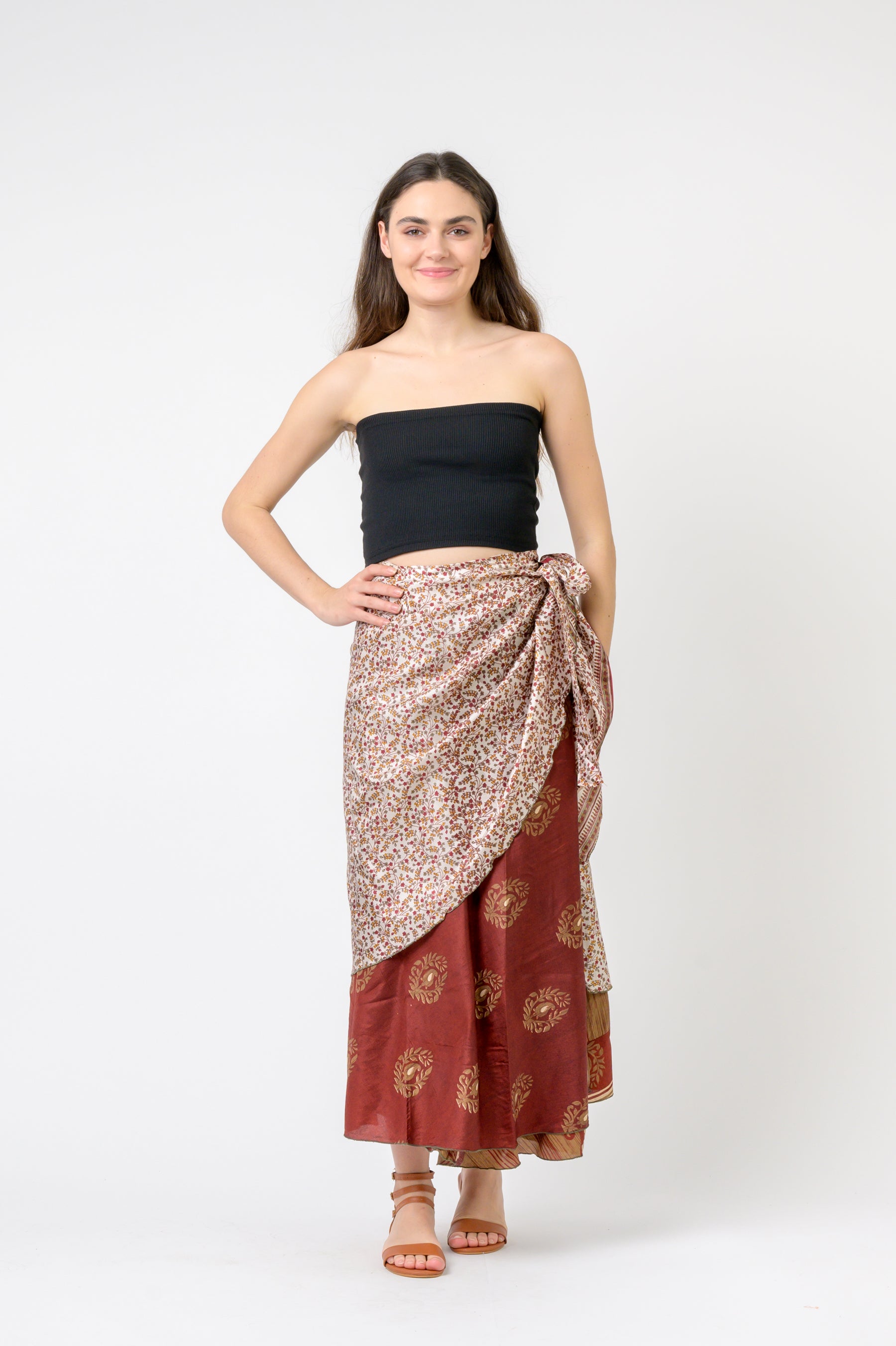Rhea Printed Wrap Skirt