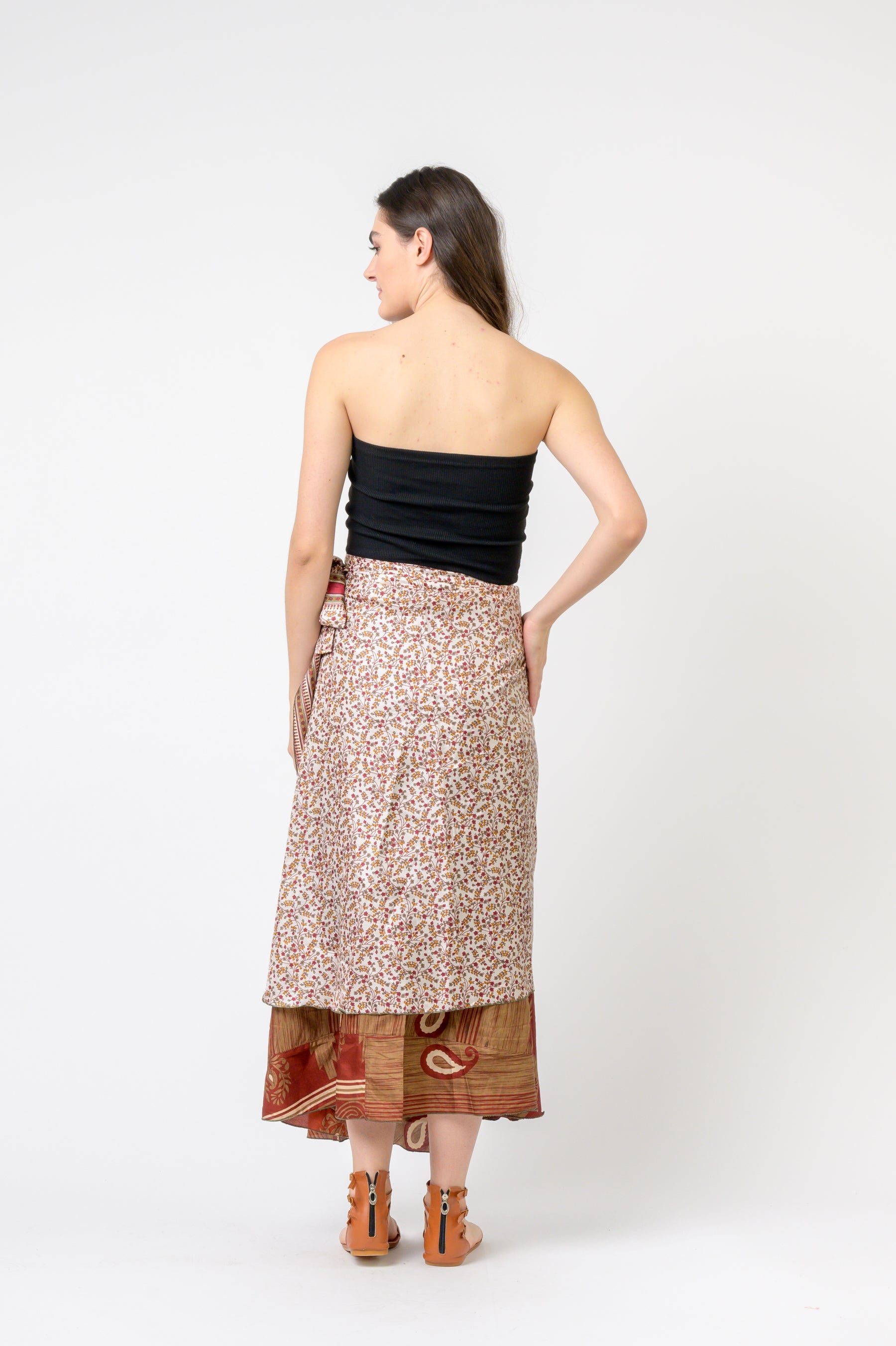 Rhea Printed Wrap Skirt