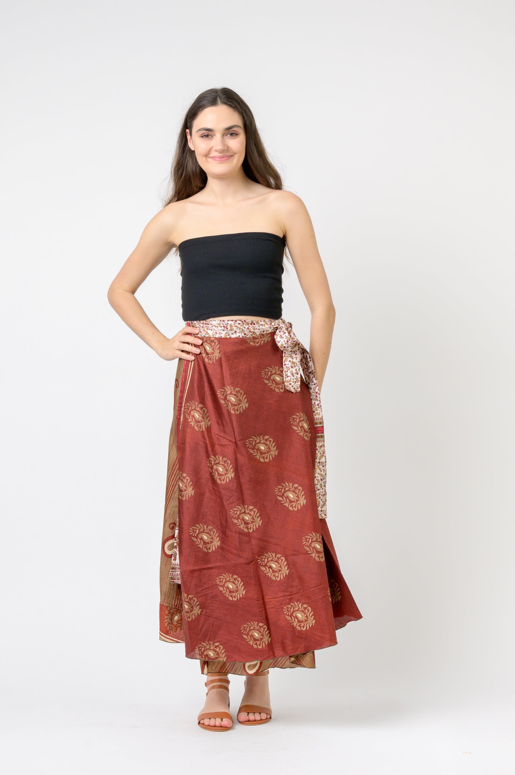 Rhea Printed Wrap Skirt