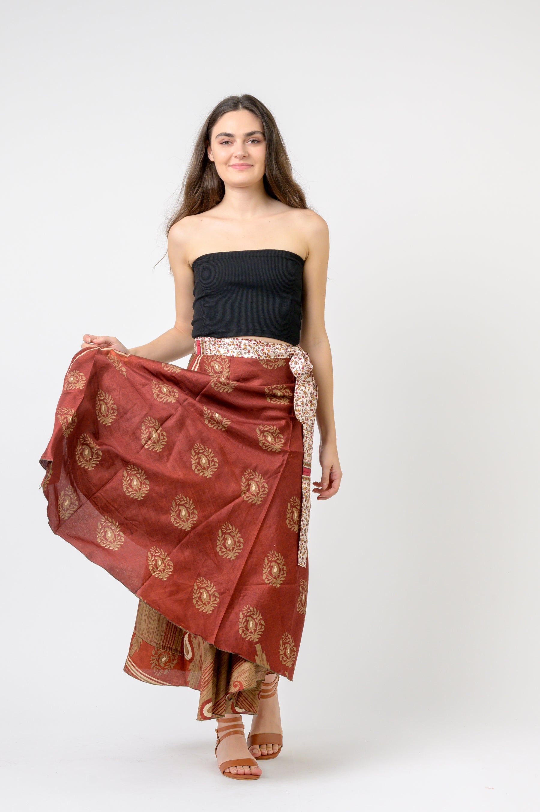 Rhea Printed Wrap Skirt