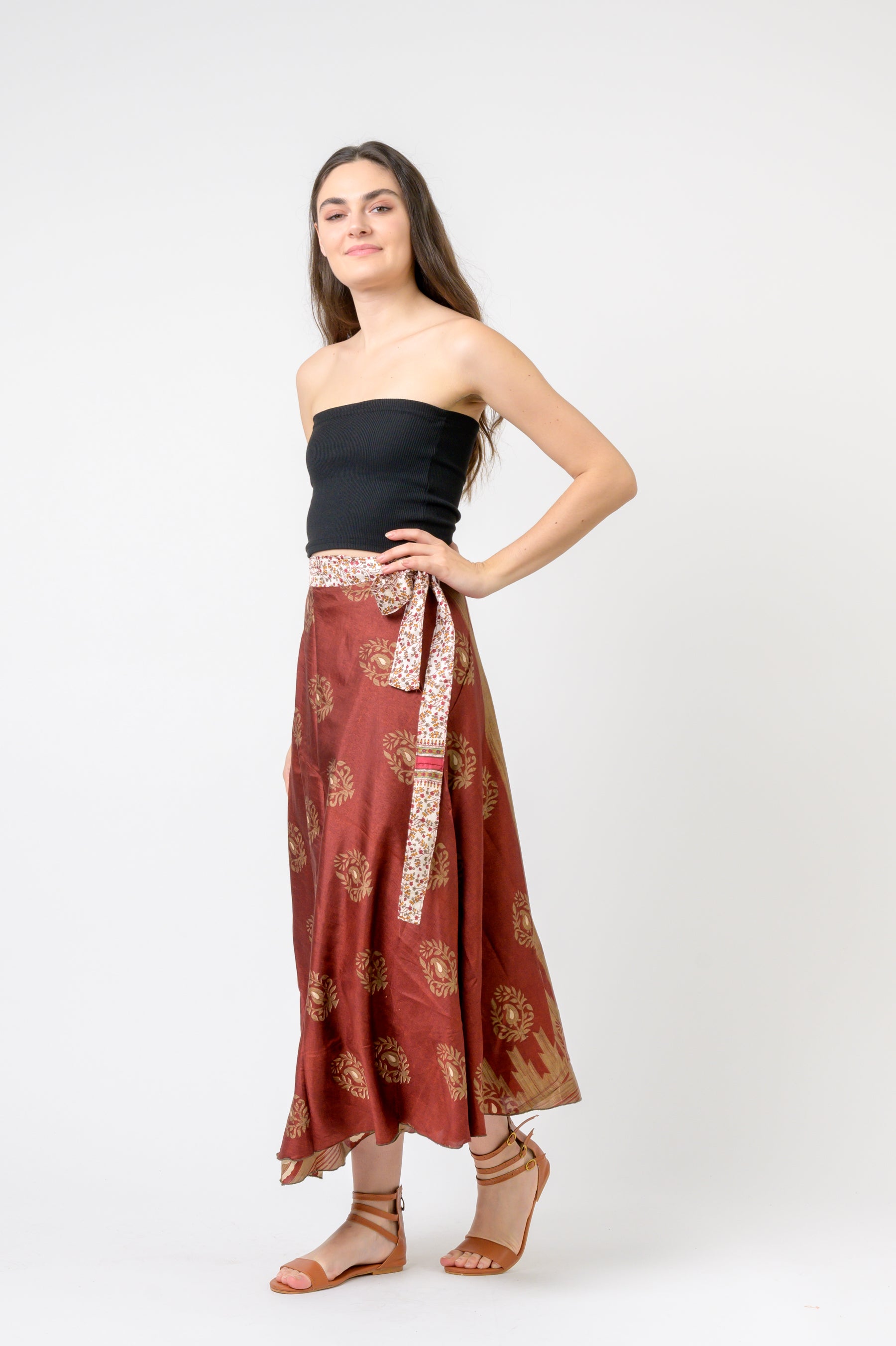 Rhea Printed Wrap Skirt