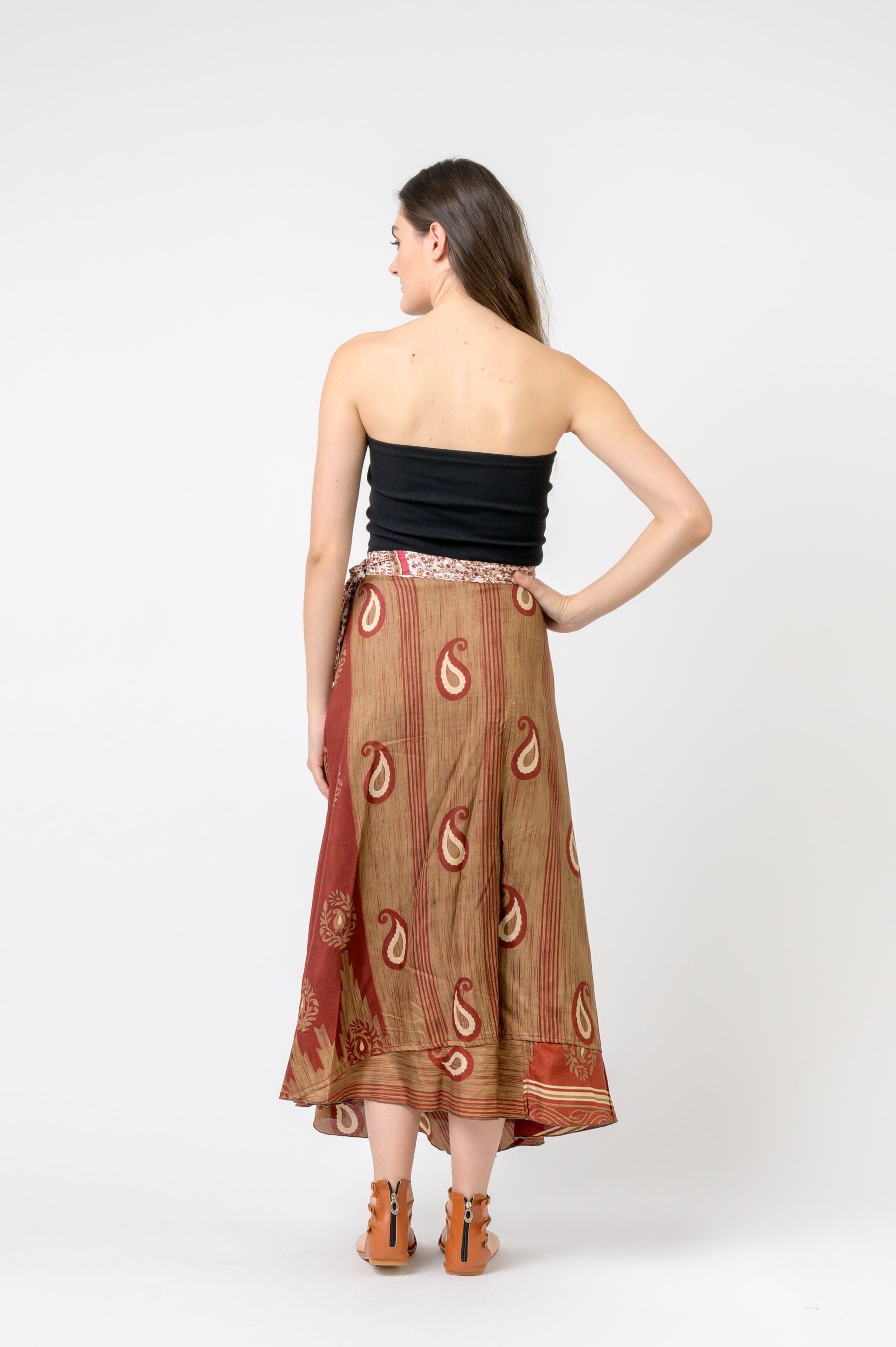 Rhea Printed Wrap Skirt