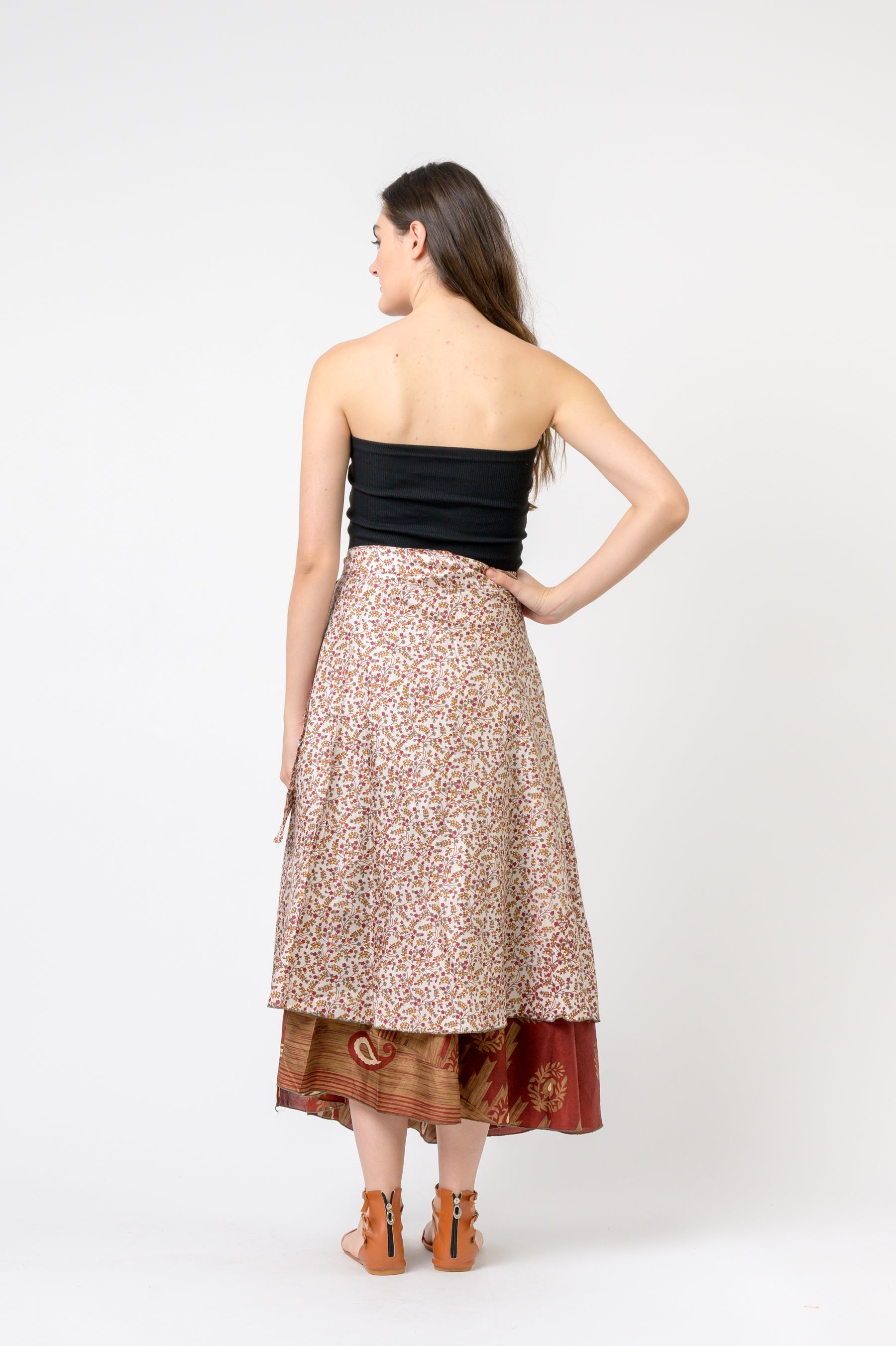 Rhea Printed Wrap Skirt