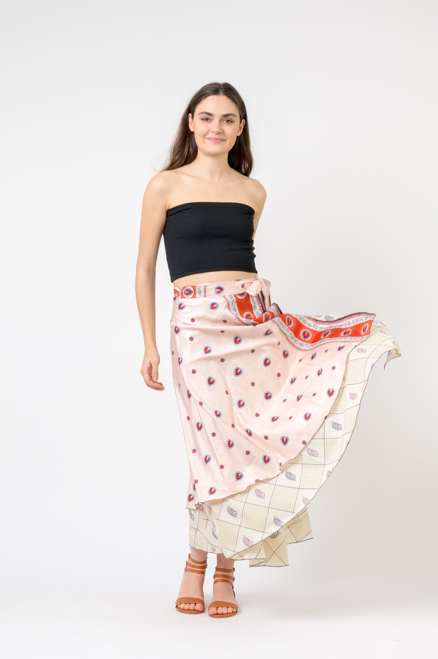 Rhea Printed Wrap Skirt