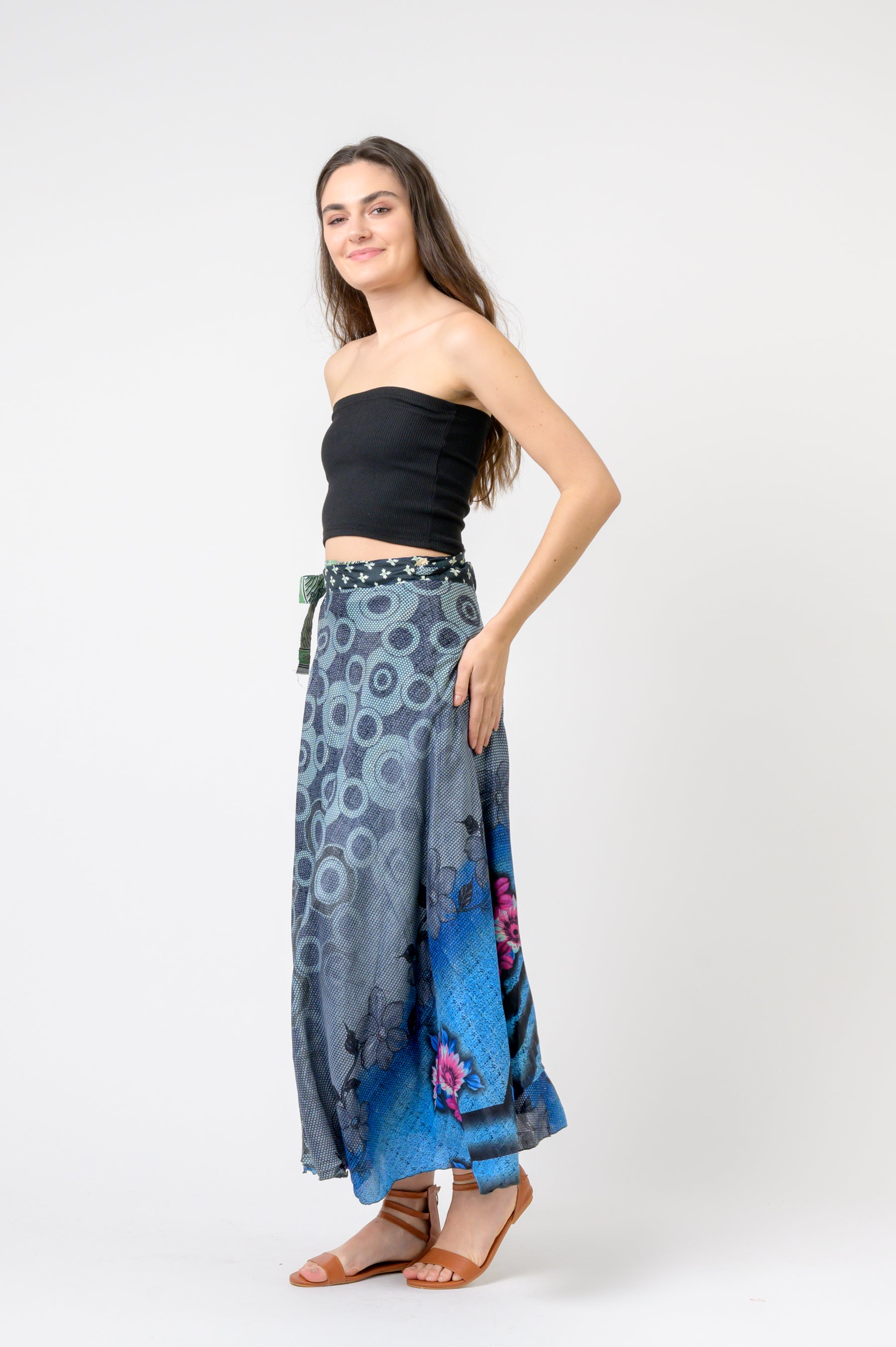 Rhea Printed Wrap Skirt