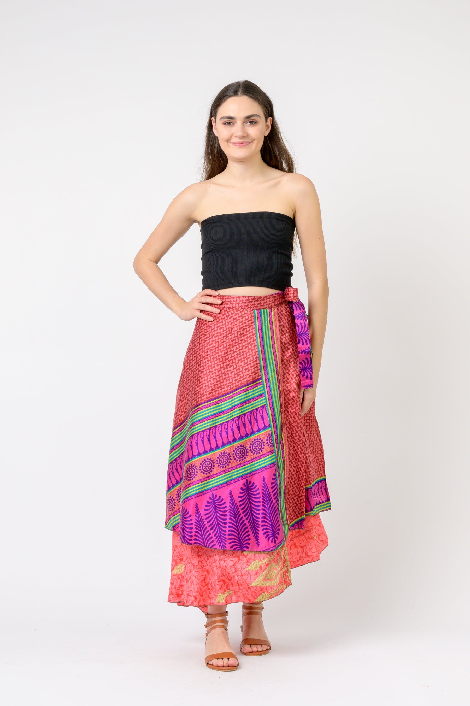Rhea Printed Wrap Skirt