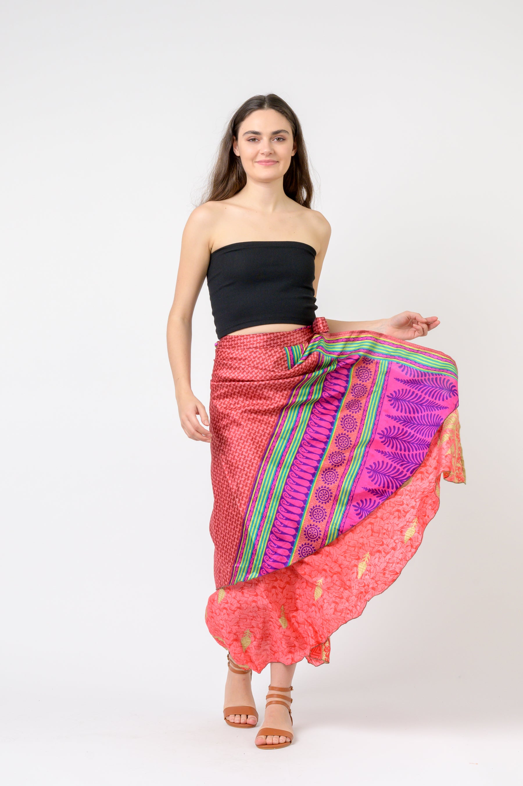 Rhea Printed Wrap Skirt